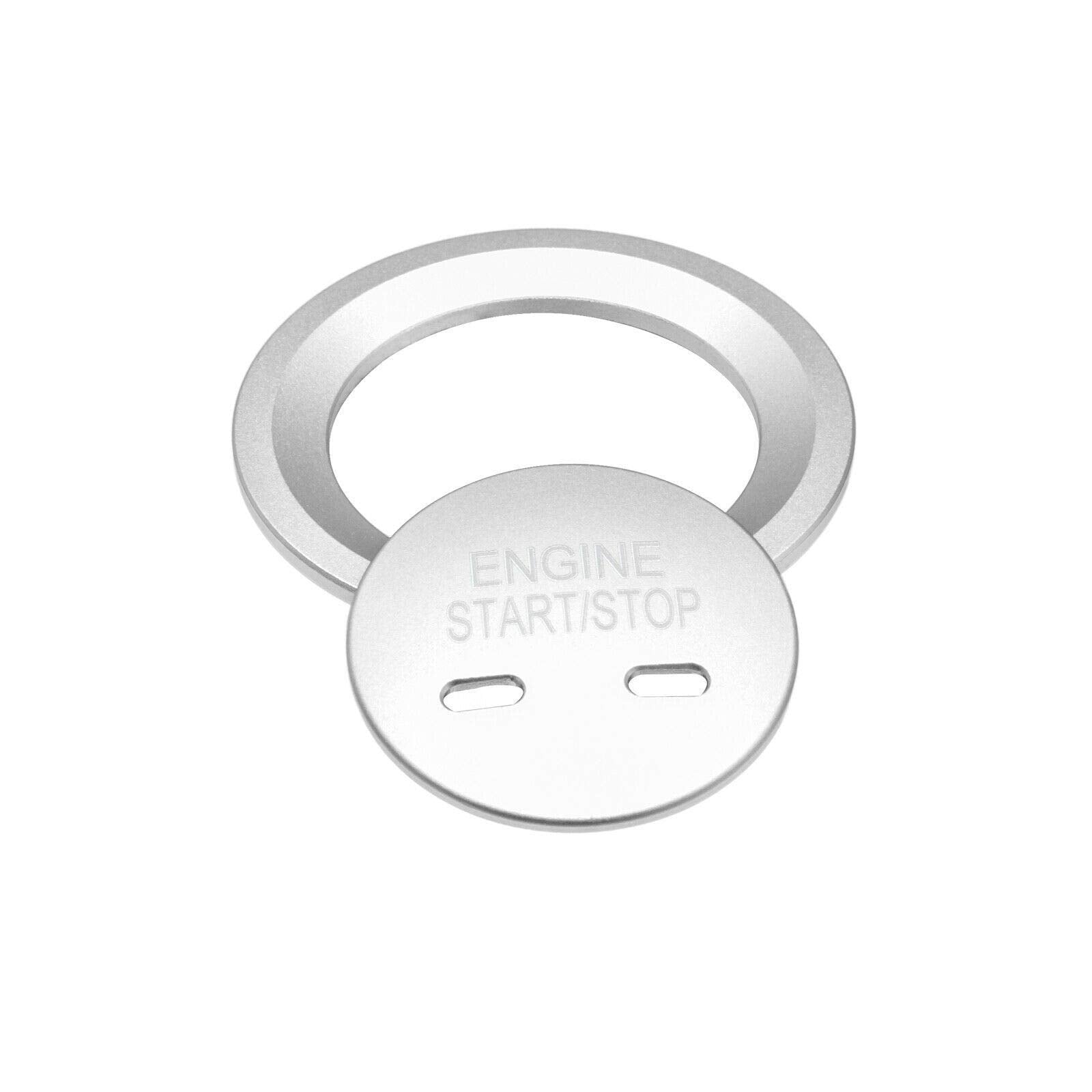 Xotic Tech Aluminum Alloy Engine Start Button,Power Ignition Switch Button Cover Trim & Ring Sticker Compatible With Chevrolet E