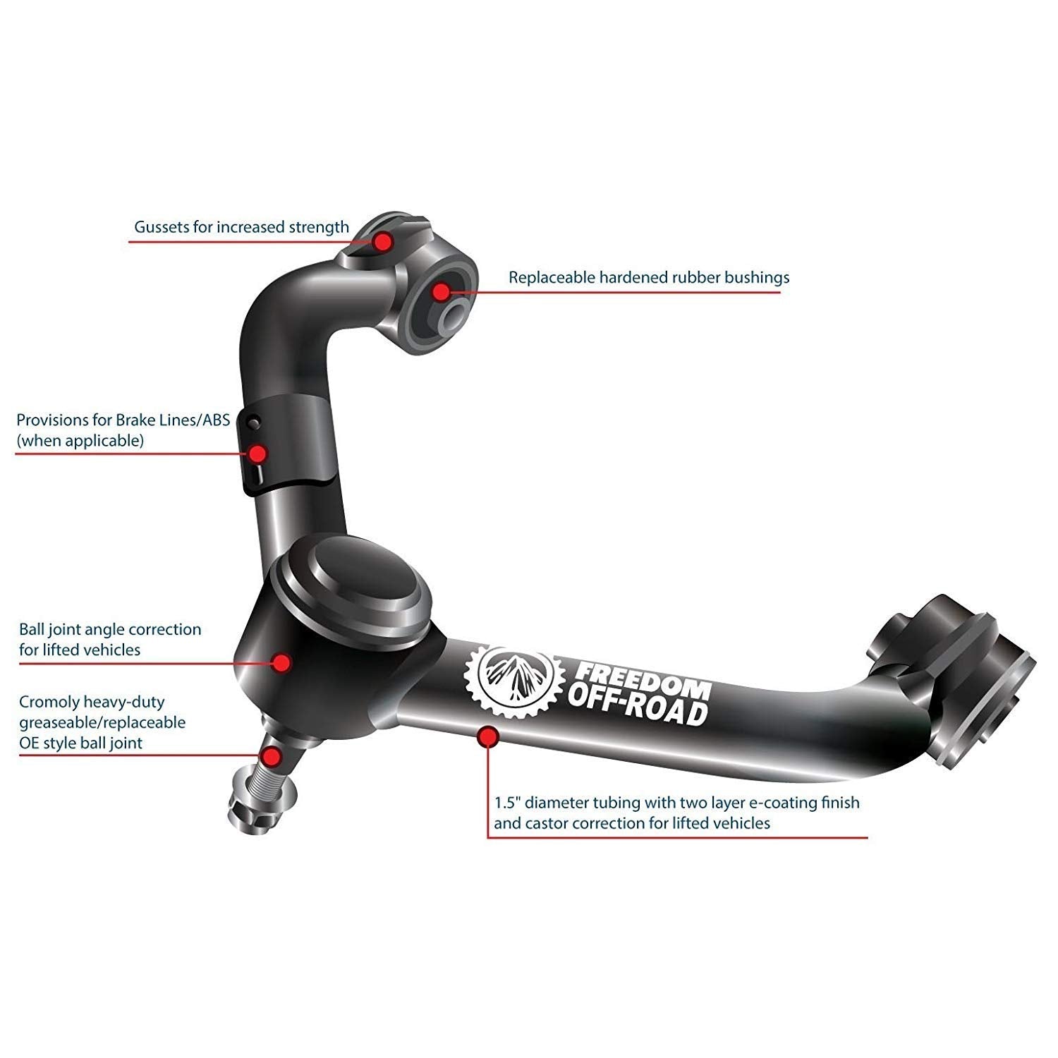 Freedom Offroad Front Upper Control Arms (95-02 4Runner / 96-04 Tacoma)
