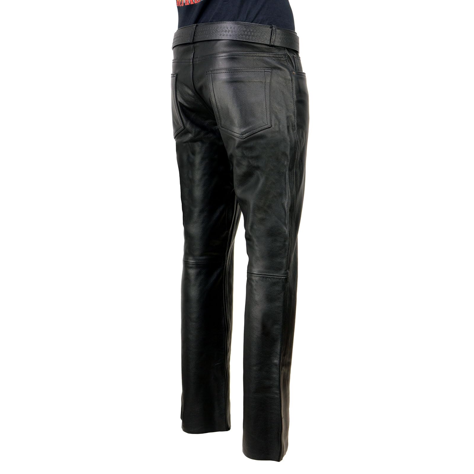 Milwaukee Leather | Classic Fit 5 Pocket Leather Pants for Men - Premium Leather Motorcycle Riding Pants - LKM5790-30