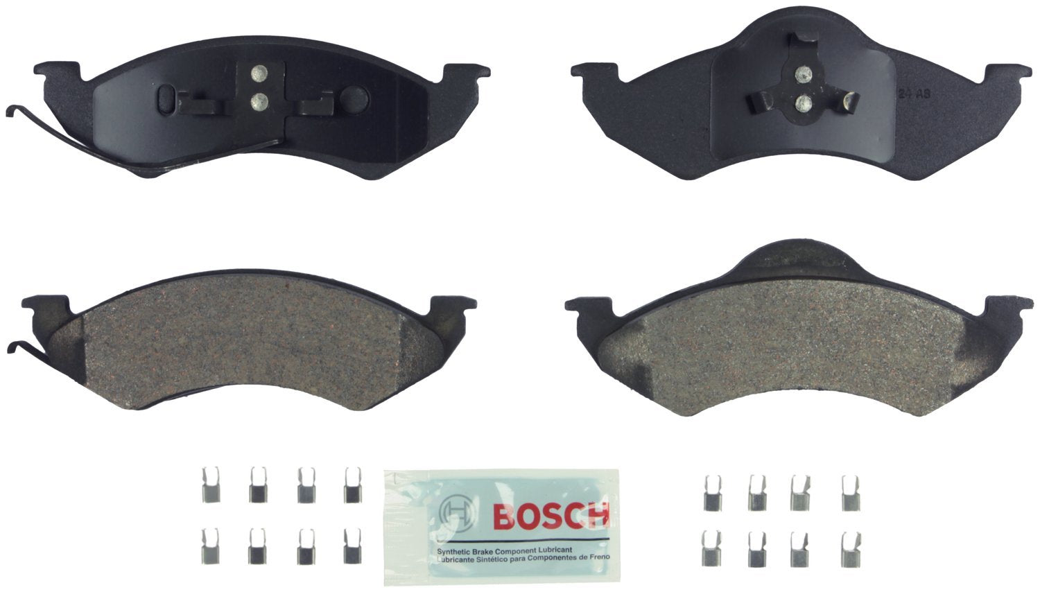 BOSCH BE746H Blue Semi-Metallic Disc Brake Pad Set With Hardware - Compatible With Select Dodge Dakota, Durango; FRONT