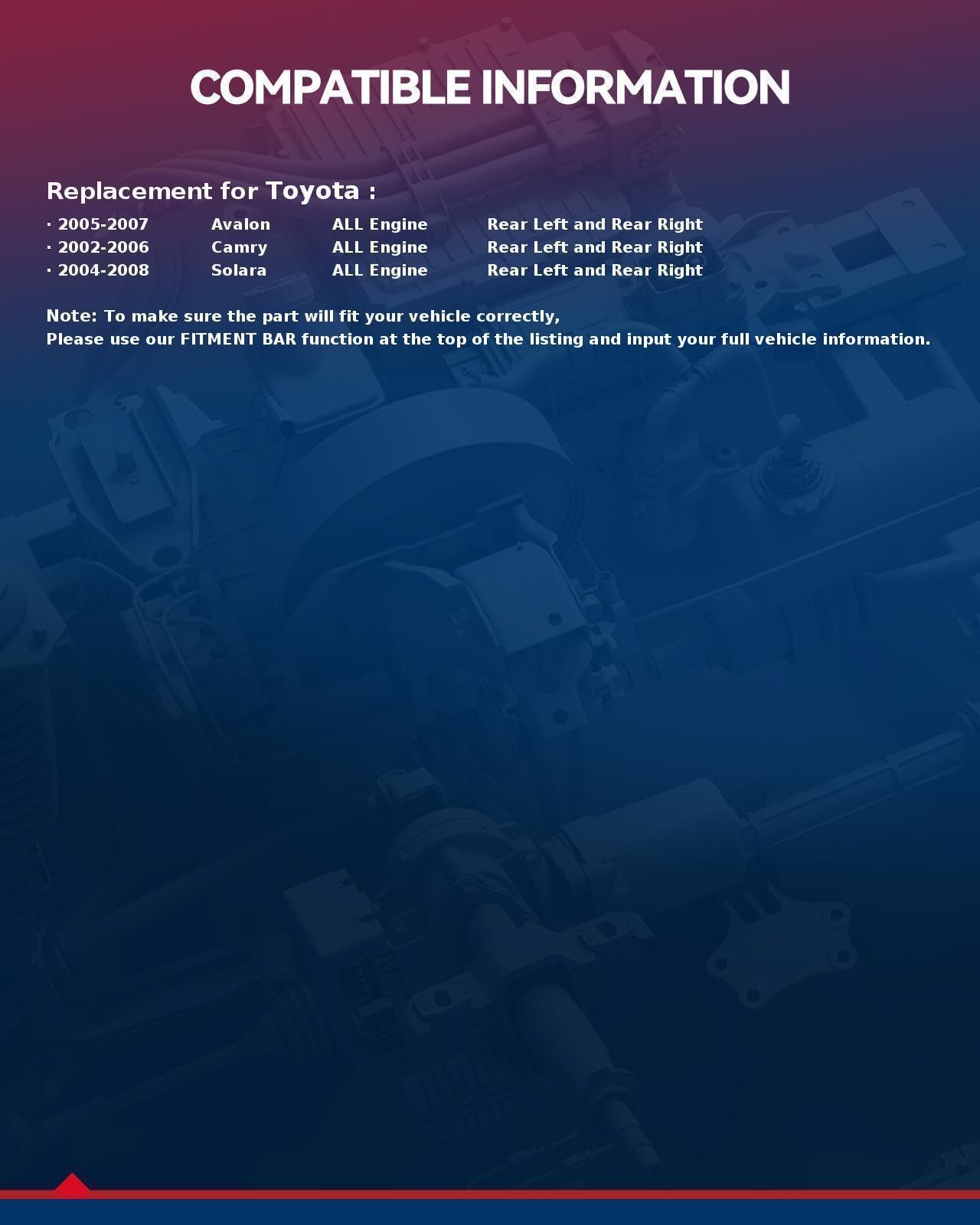 Kax Disc Brake Caliper Assembly Fit For Toyota Camry 2002-2006, Avalon 2005-2007, Solara 2004-2008, Rear Left And Right, Driver