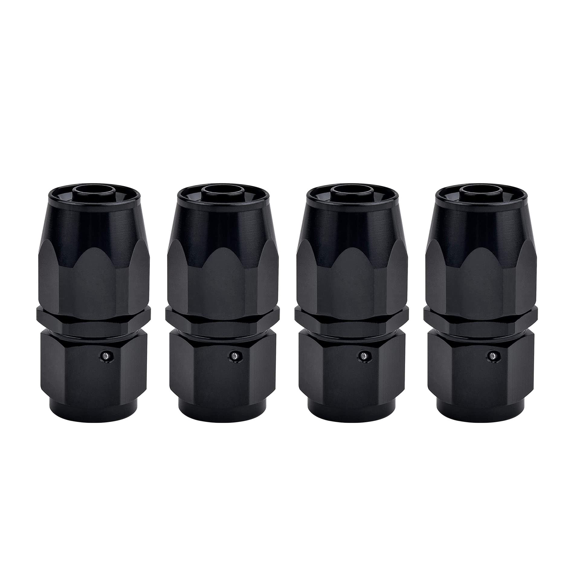 EVIL ENERGY 6AN Hose End Fitting Straight Swivel for CPE Braided Hose Black 4PCS