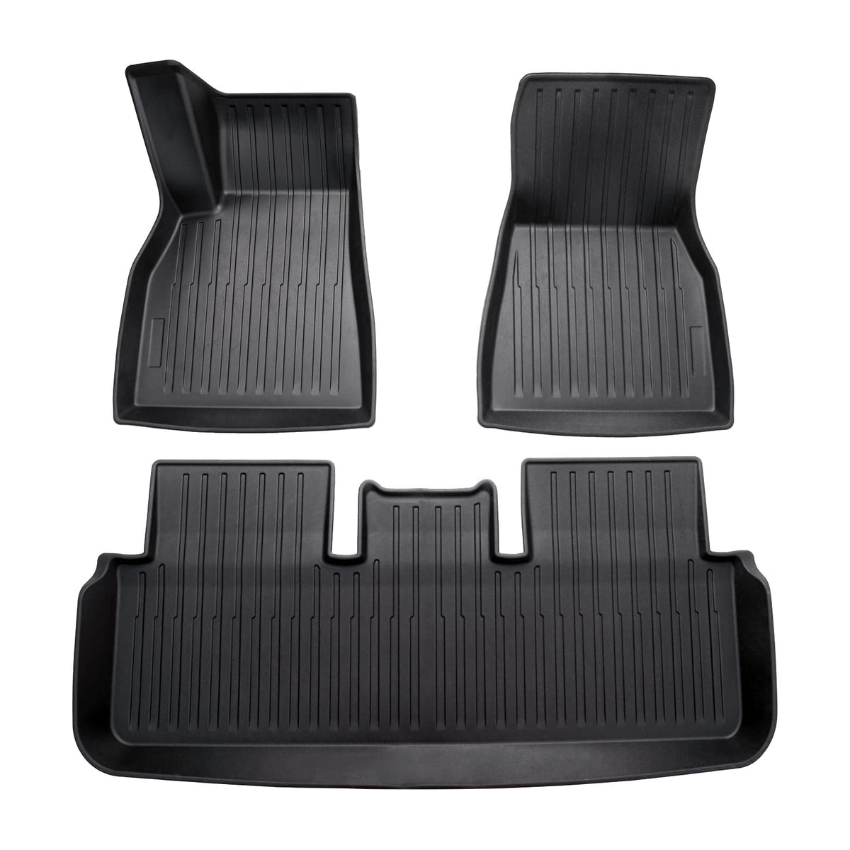 Mixsuper Custom Fit Floor Mats for 2021-2026 Tesla Model S All Weather Floor Liners 1st & 2nd Row Set Black (Not Fit 2012-2020 M