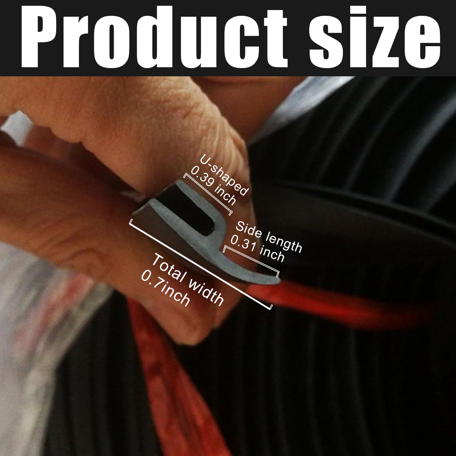 Pincuttee 1.7M/ 5.6Ft Car Seal Strip For Front Windshield,Rubber Seal Strip For Front Windshield,Black Rubber Seal Car Windshield Window Door Seal Strip,Weather Seal Stripping(H-Shape-1.7M)