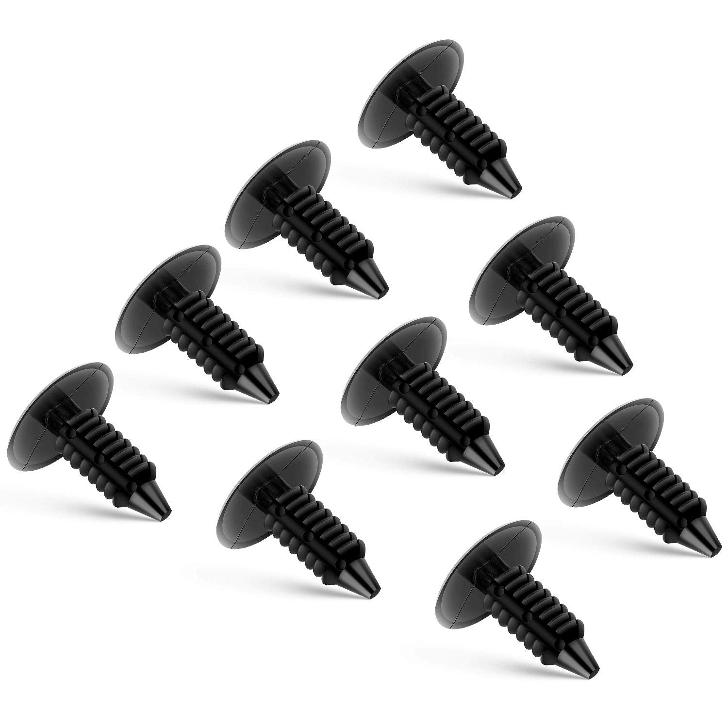 GOOACC Nylon Bumper Fastener Rivet Clips Fender& Bumper Shield Retainer for GM, Ford & Chrysler 7mm Hole Retainer Auto Body Clips - 100PCS