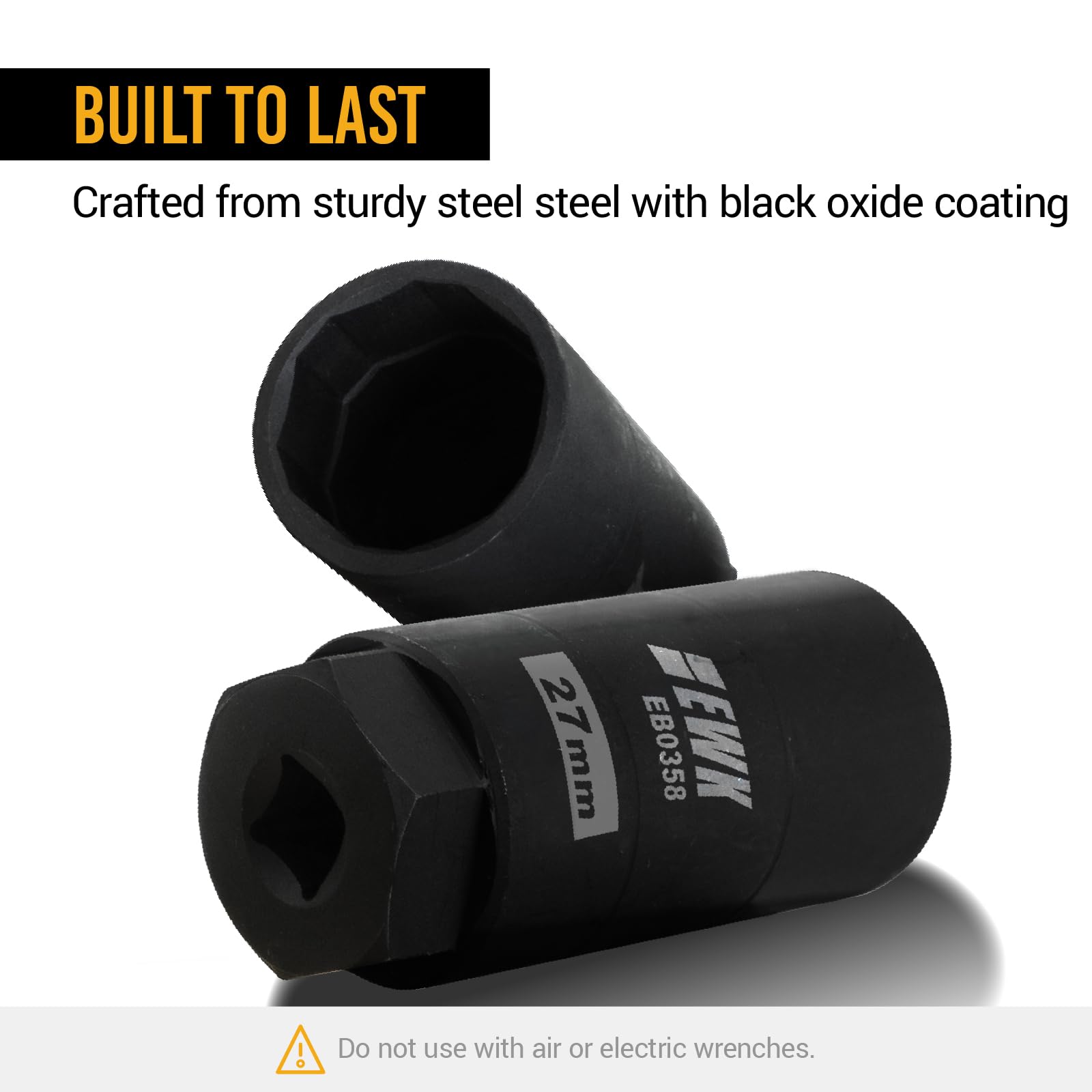 Ewk 1 1/16' (27Mm) Oil Pressure Switch Socket, 3/8' Drive Oil Pressure Sending Unit Socket