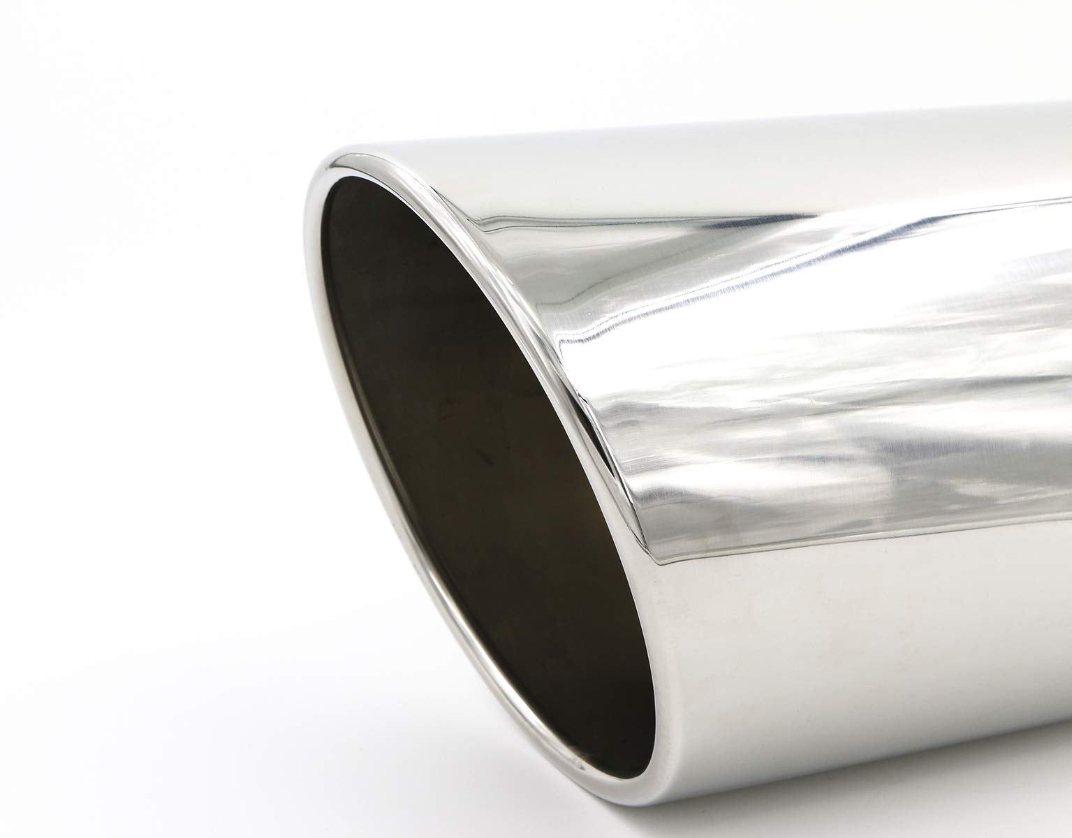 Rp Remarkable Power, 5'' Inlet 8'' Outlet 15'' Long Overall Length Stainless Steel Rolled Edge Diesel Exhaust Tip Ext37
