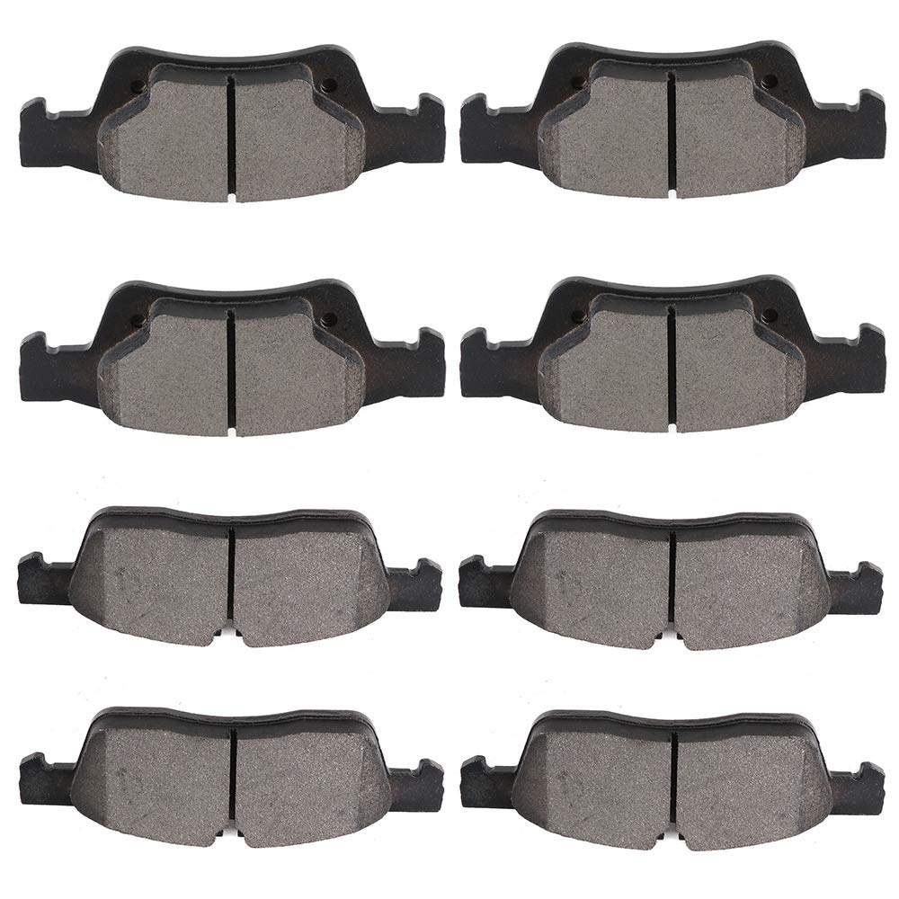 Cciyu D1455 D1498 Front Rear Ceramic Brake Pads Kits 8Pcs Fit For 2011-2018 For Dodge For Durango,2011-2019 For Jeep Grand For C