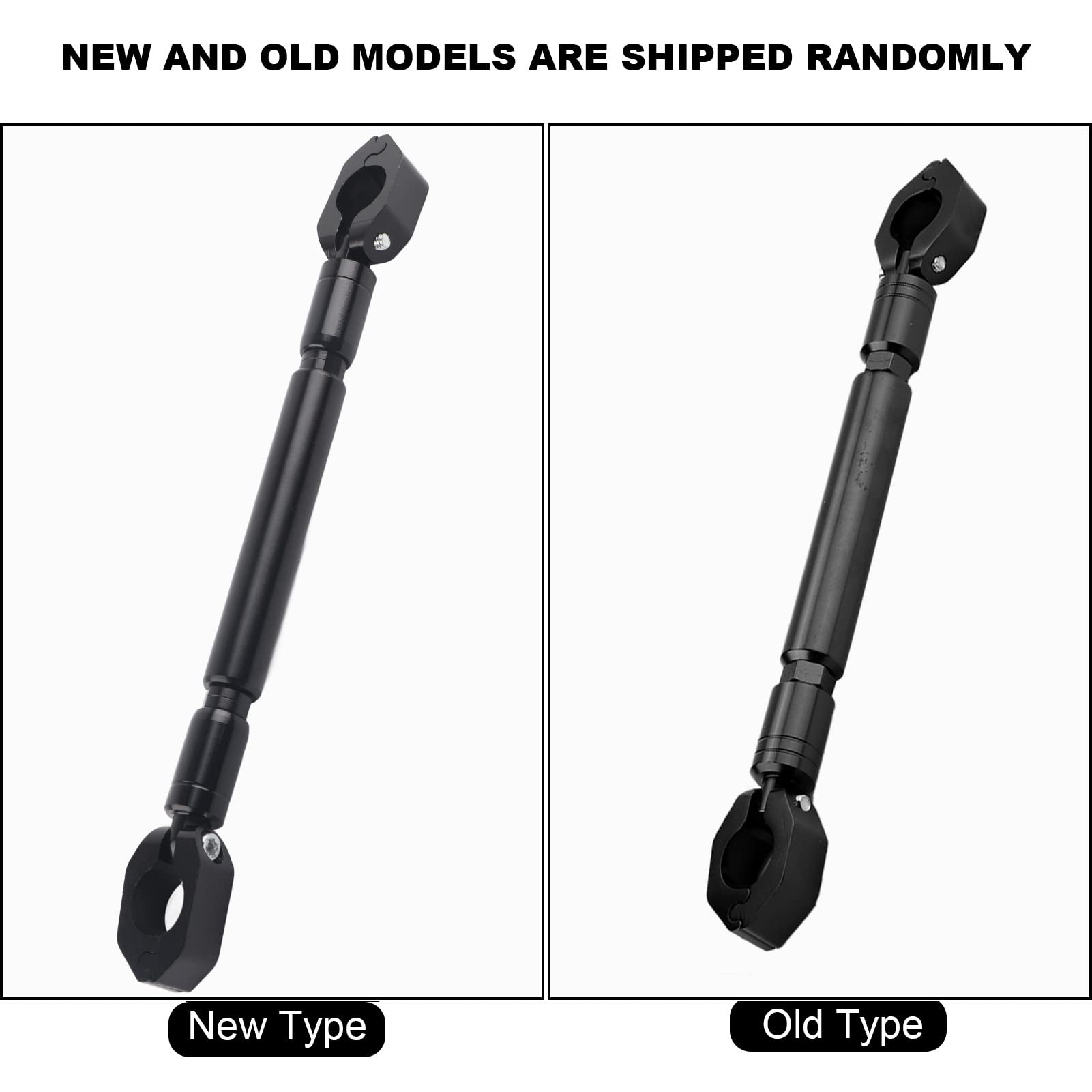 Aramox Motorcycle Balance Bar, Universal 22Mm Aluminum Alloy Cross Bar Handlebar Motorbike Reinforce Lever Accessories (Black)