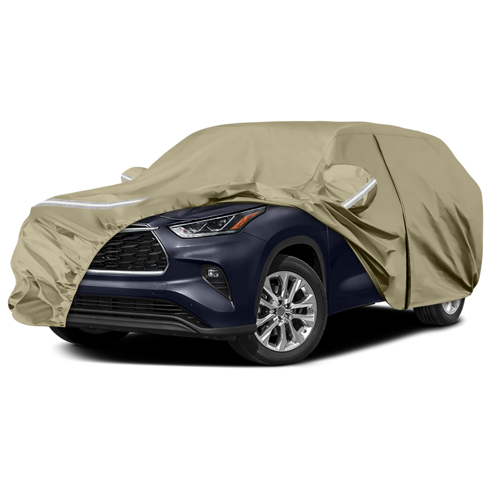 Waterproof Car Covers Replace for 2008-2025 Toyota Highlander, Multilayer Heavy Duty with Cotton Liner All Weather Car Cover wit
