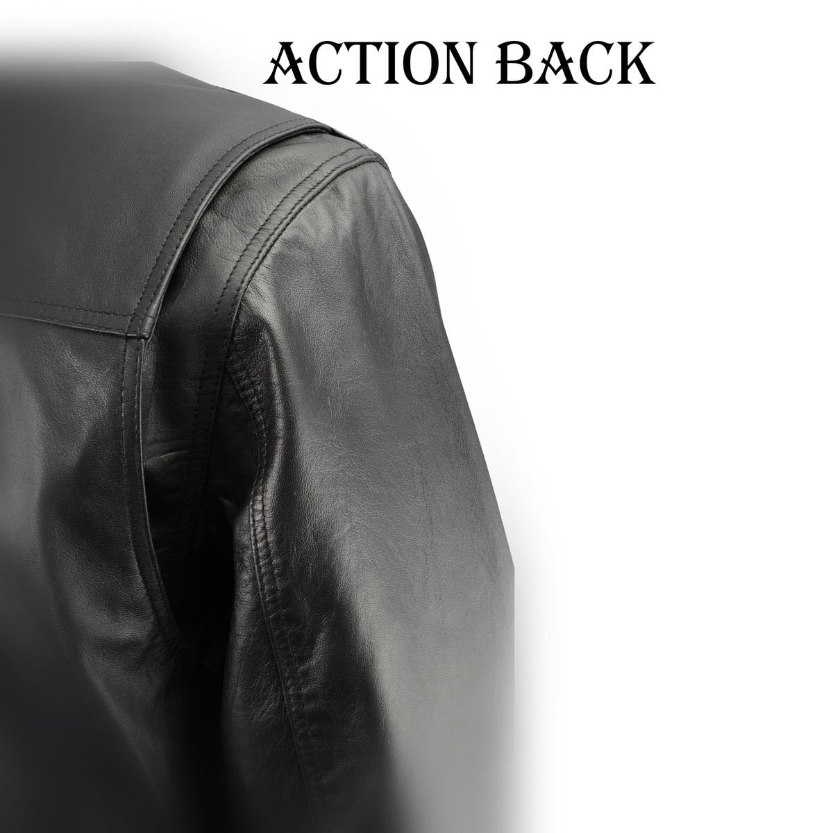 Milwaukee Leather LKM1601 Men's Black Lightweight Snap Front Casual Biker Leather Shirt - Medium