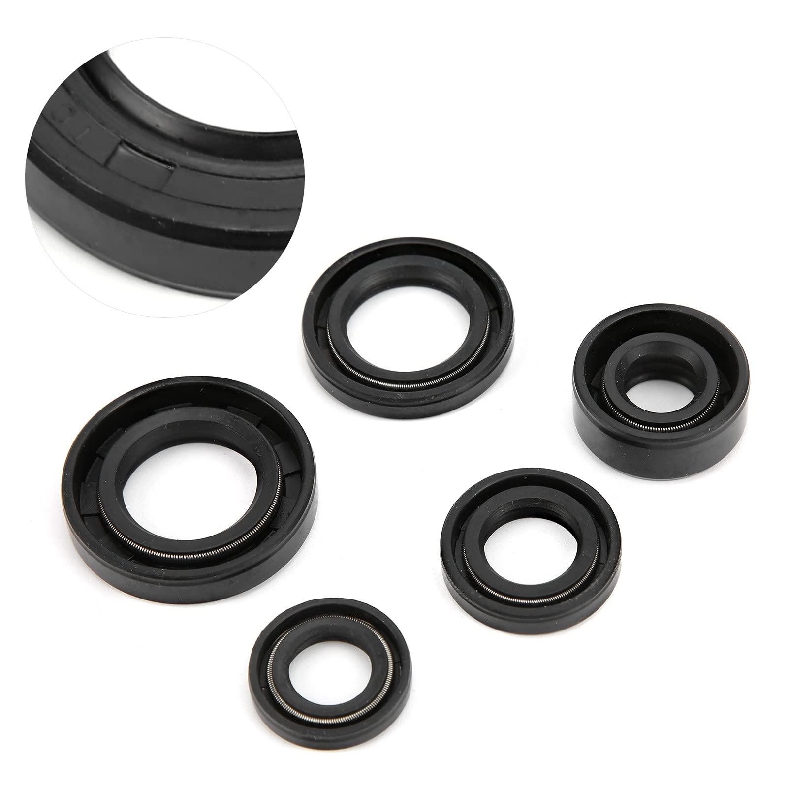 5Pcs Engine Oil Seals, Engine Oil Seal Set Kit Accessory For Pit Pro Trail Quad Dirt Bike Atv