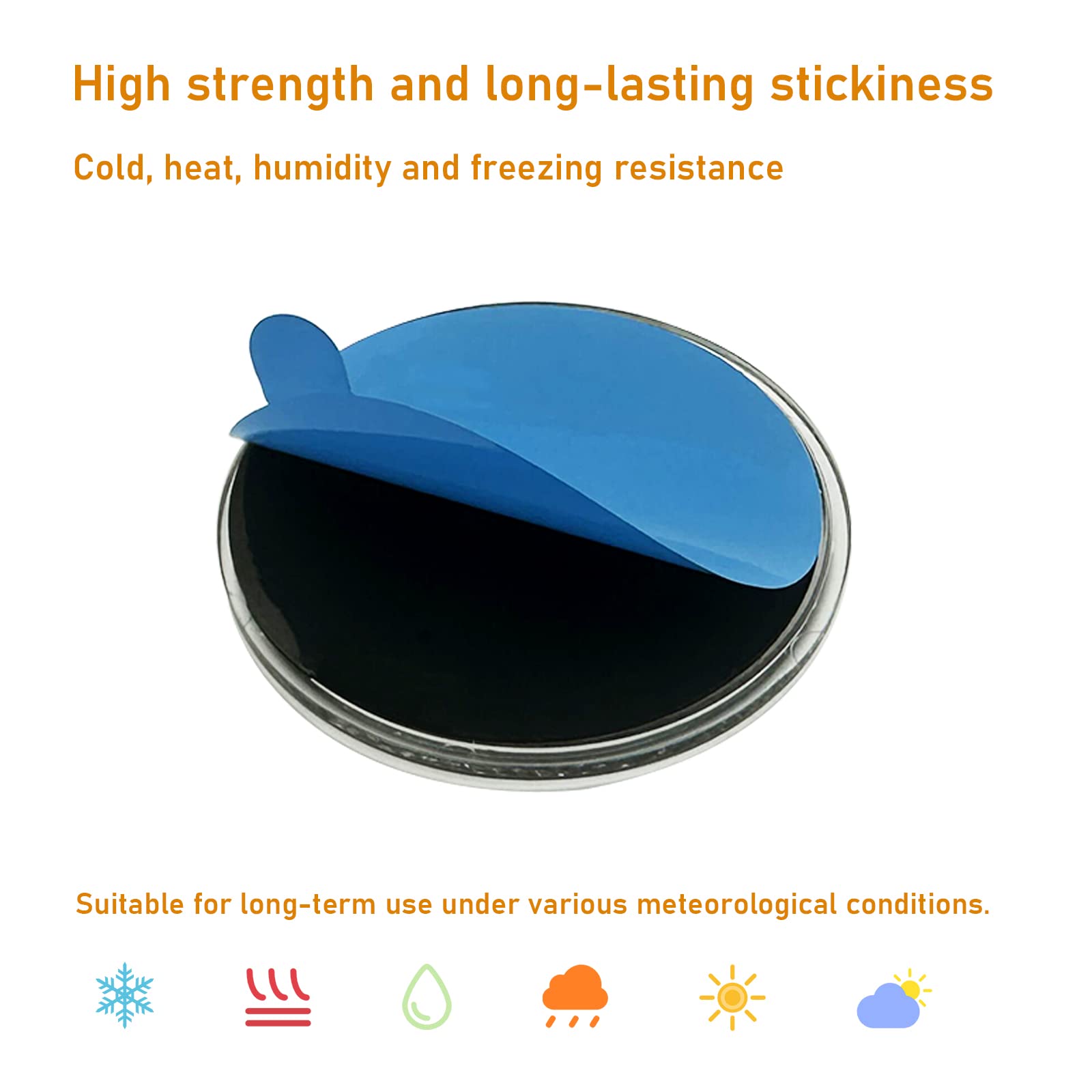 Reflector Self Adhesive Round 80mm Safety Waterproof Stick on for Driveway Mailbox Trees