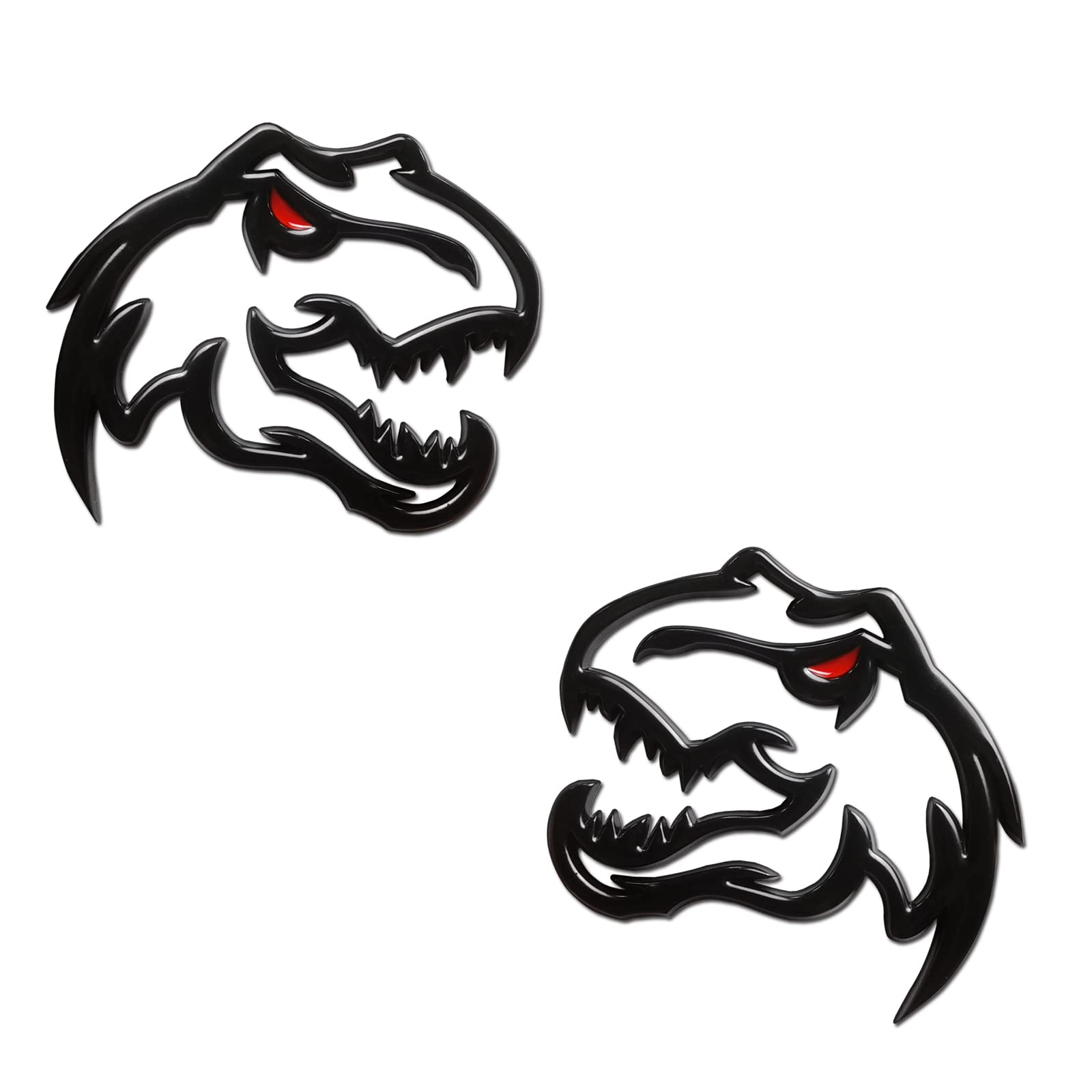 Shenwinfy Redeye Dinosaur Metal Emblem for Dodge RAM TRX 1500 2500 3500 - Black Redeeye-1