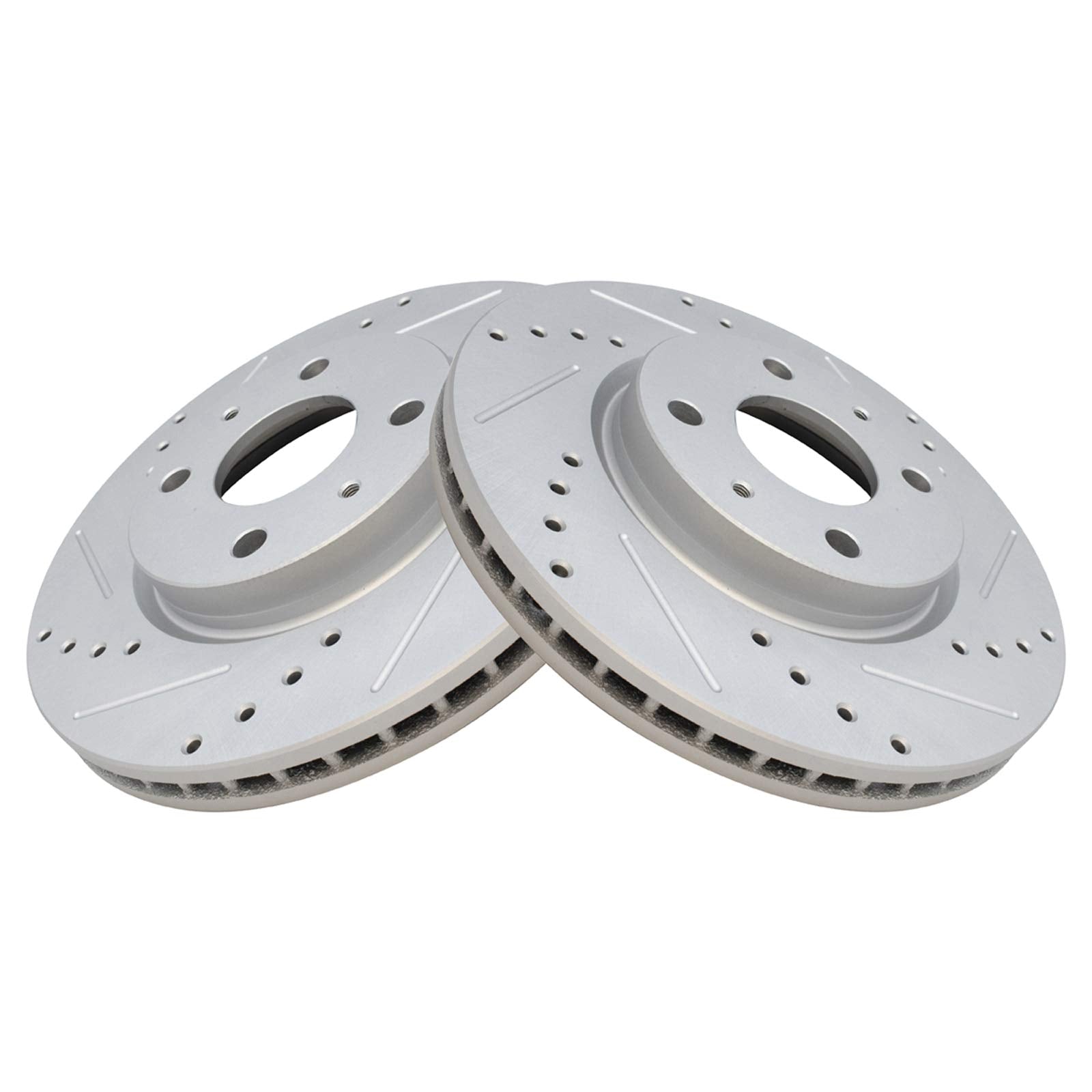 Trq Front Performance Brake Rotors Set Premium G-Coated Compatible With 2008-2011 Ford Focus