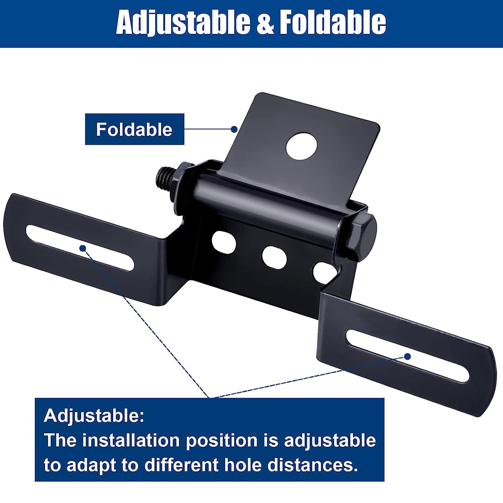 ANKI HAPPIGO Universal Motorcycle License Plate Bracket, Adjustable Motorcycle License Plate Holder, Folding License Plate Tail
