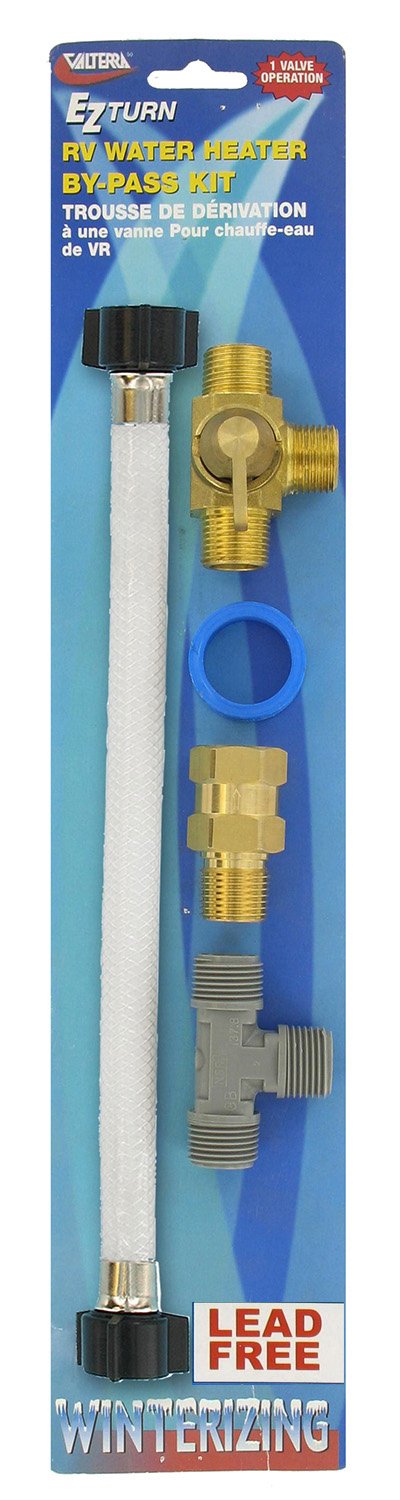 Valterra P23505LFVP EZ Turn RV Water Heater by-Pass Kit - Fits 10 Gallon Water Heater