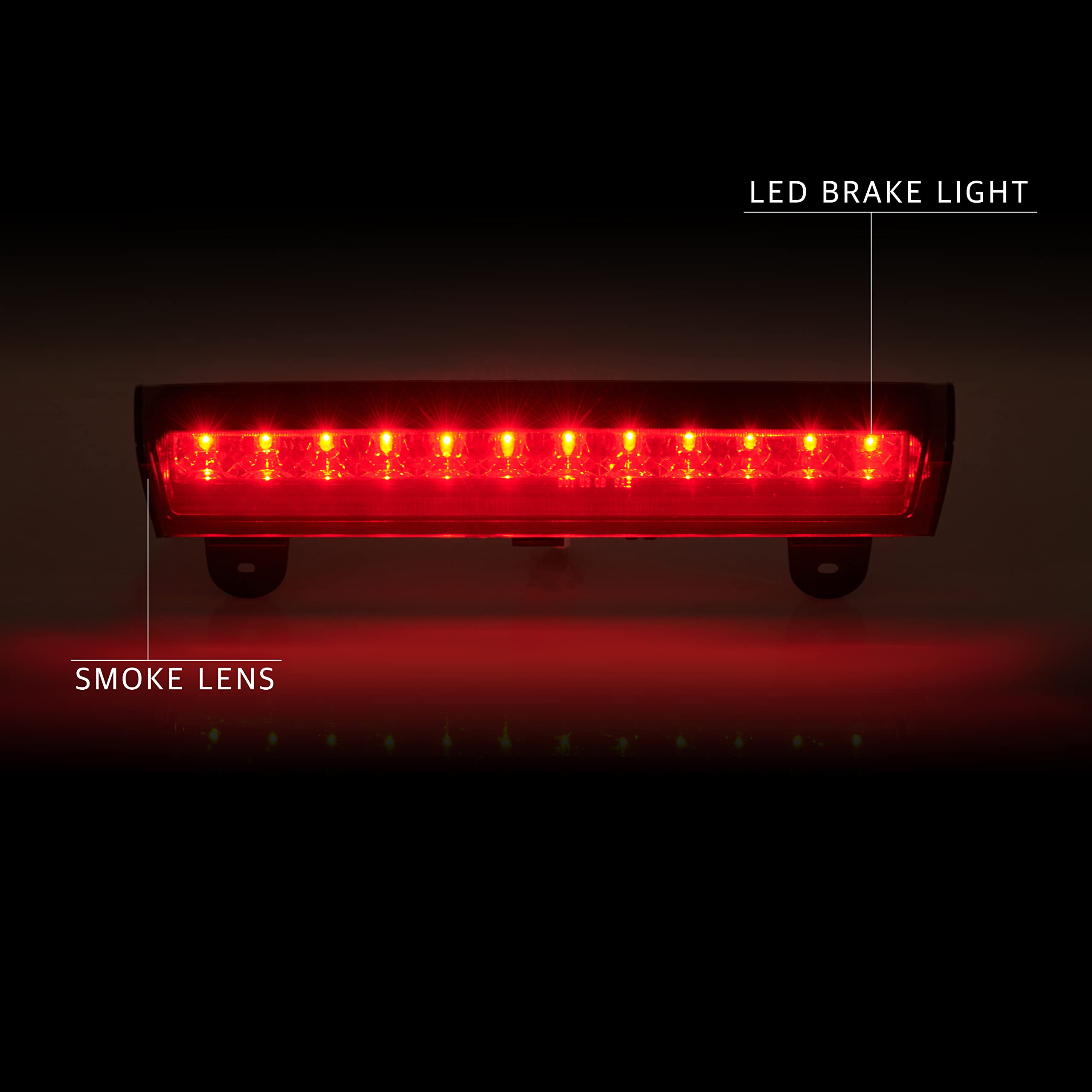 Cxdar Third 3Rd Brake Light Led For 2000-2006 Chevy Suburban Tahoe, High Mount Rear Brake Lights Assembly For 00-06 Gmc Yukon, W
