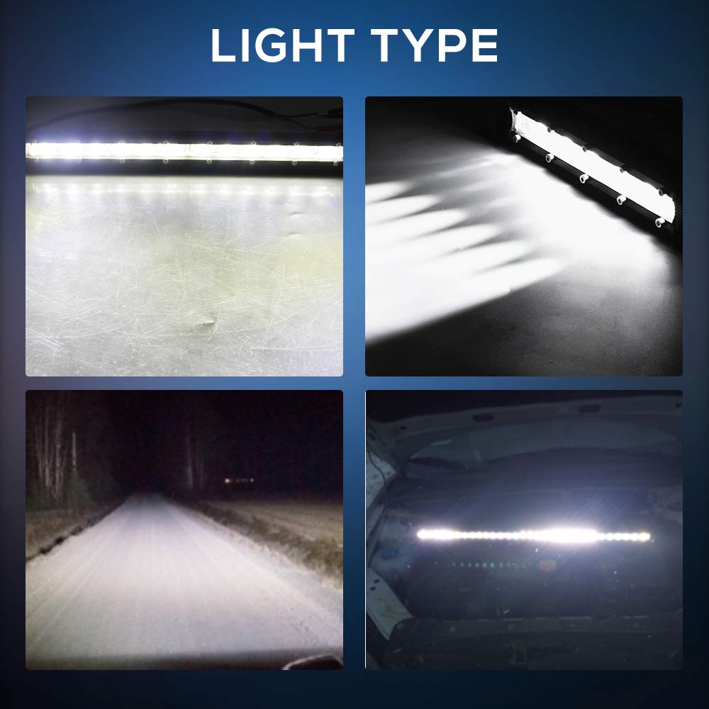 Co Light Led Light Bar Single 38 Inch Slim Single Row Lightbar Driving Combo Beam Off Road Work Lights With Mounting Brackets &