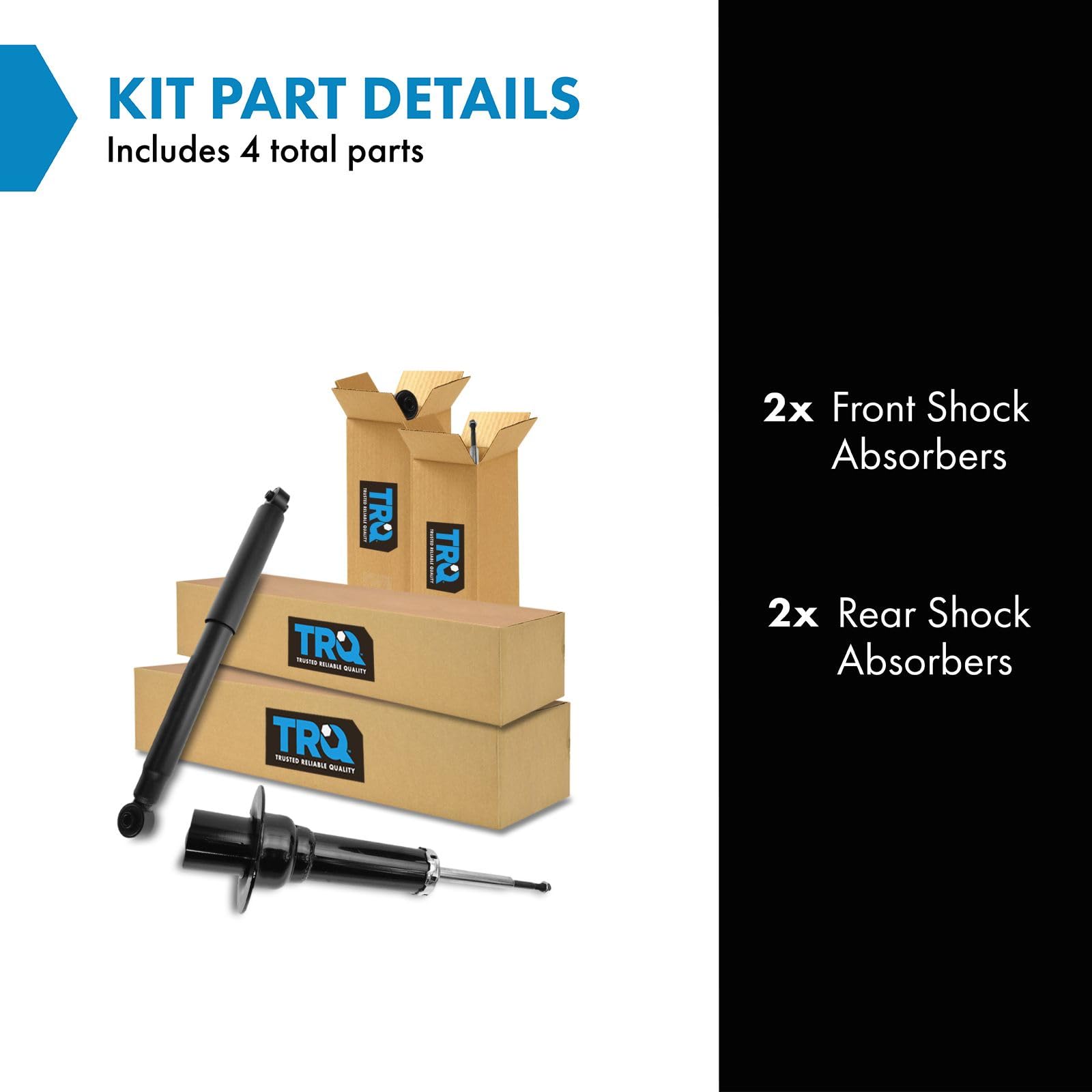 Trq Front And Rear Shock Absorber Set Compatible With 2007-2011 Dodge Nitro 2002-2012 Jeep Liberty