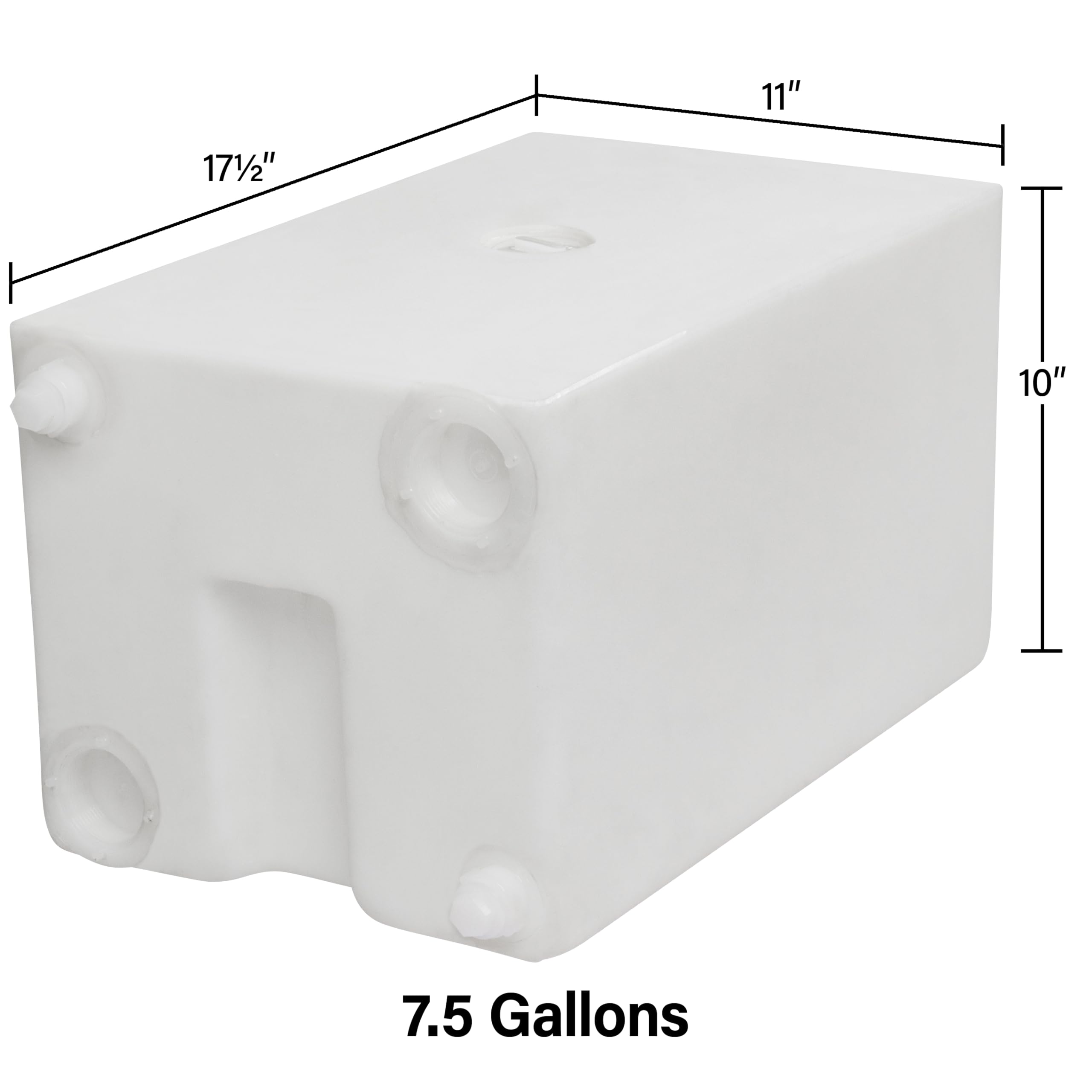 Ameri-Kart 7 Gallon RV Fresh Water Tank for Drinking and Potable Water, for Campers, Trailers, and RVs, WT-5600, 17.5-Inch x 11-
