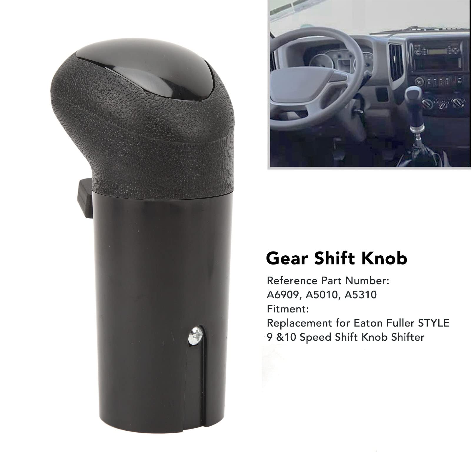 Qiilu Gear Shift Knob High Sensitivity Replacement For Eaton Fuller Style 9 And 10 Speed Shifter Knob