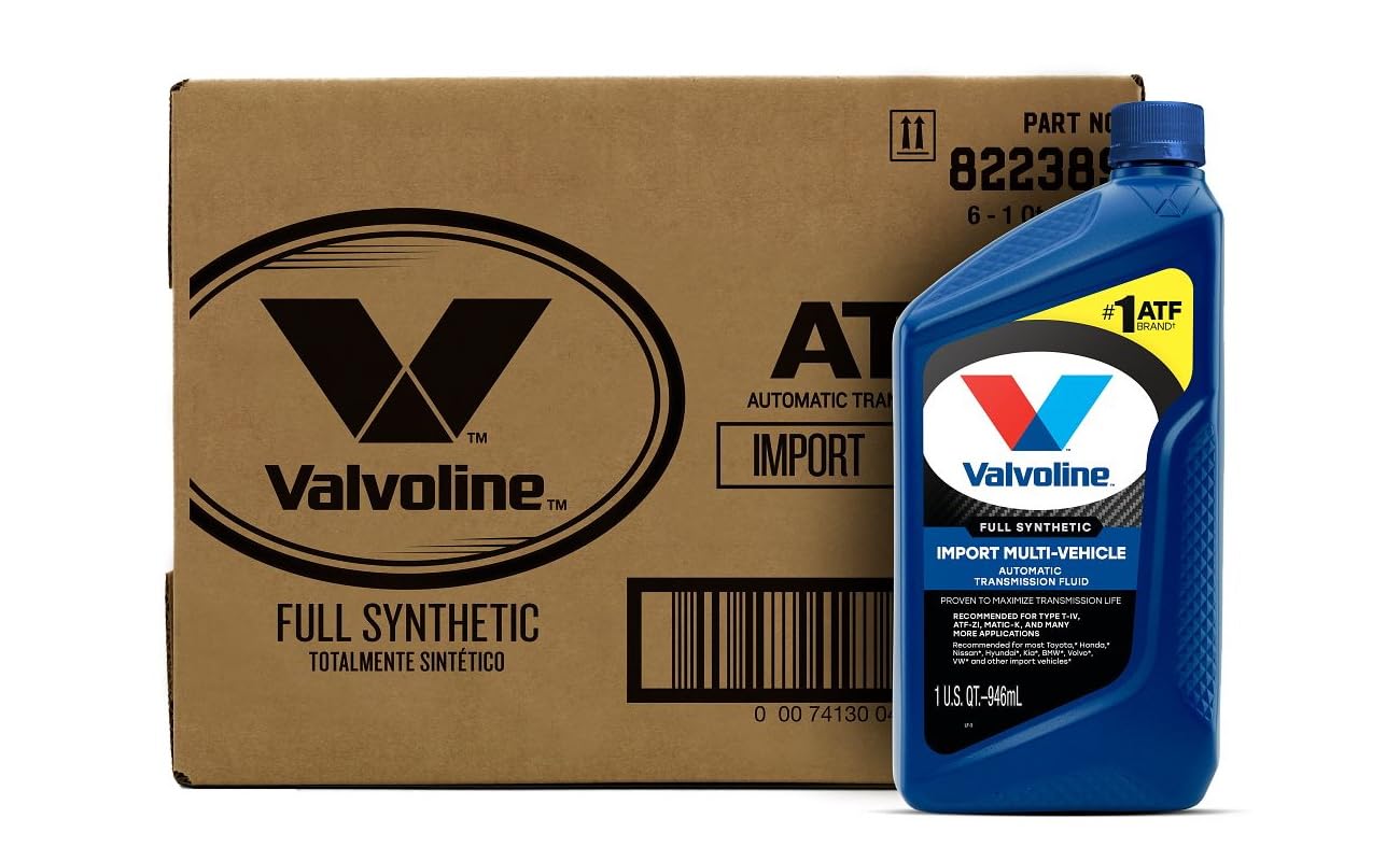 Valvoline Import Multi-Vehicle (ATF) Full Synthetic Automatic Transmission Fluid 1 QT, Case of 6