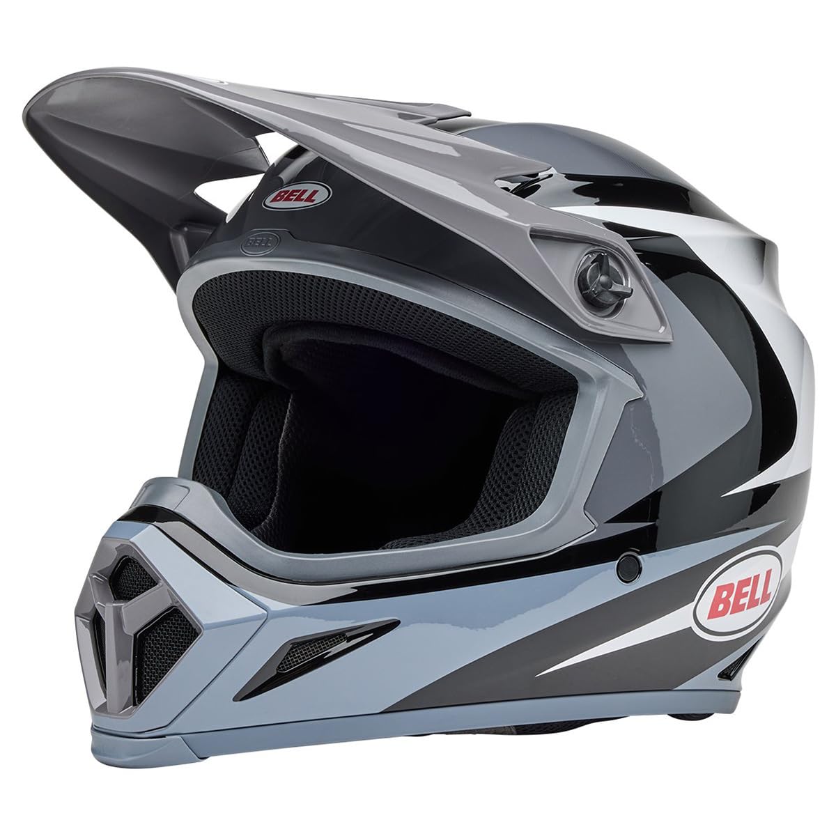 Bell Mx-9 Mips Dirt Helmet (Gloss Jackal Black/White - X-Large)
