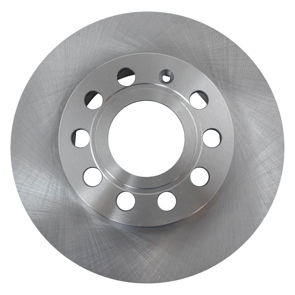 Trq Rear Brake Rotors Set Solid Compatible With 2008 Audi A3 A3 Quattro 2005-2010 Volkswagen Jetta 2008 Rabbit