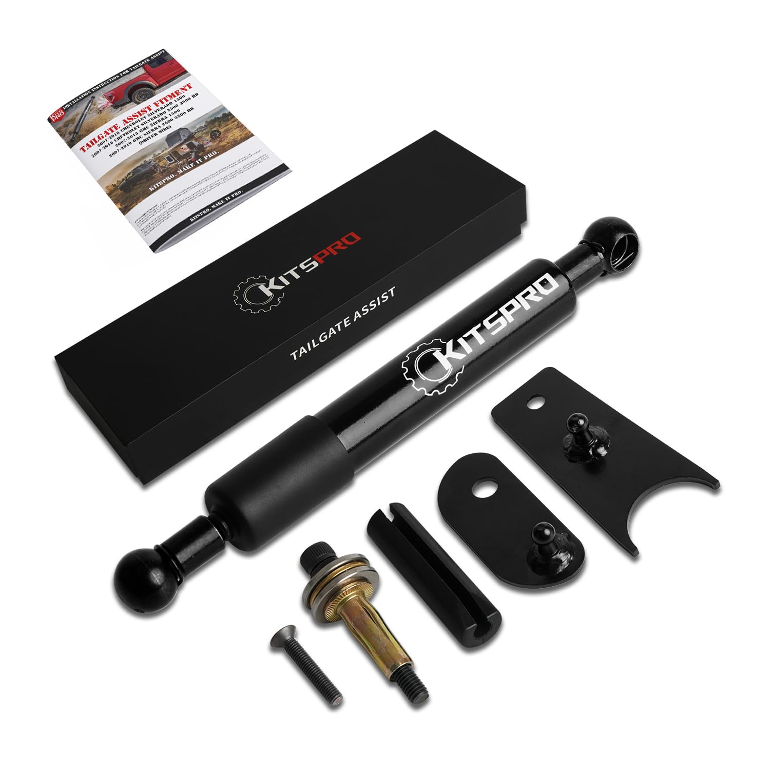 KitsPro Truck Tailgate Assist for Chevy Silverado and GMC Sierra 1500 2500 3000 Non-Classic Models 2007-2018 and 2500 3500 HD 20
