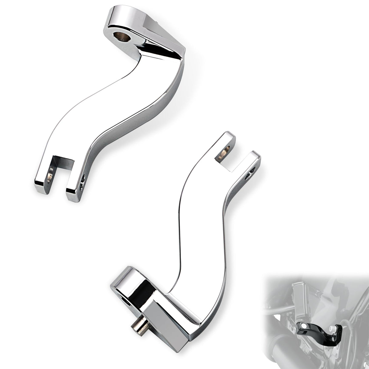 WOWTK 10mm Rear Passenger Footpeg Mounting Kit for Harley Touring Road King Road Glide Street Glide Electra Glide Models 1993-20