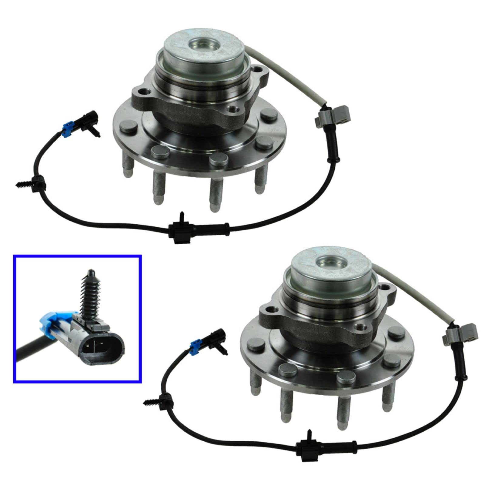 Trq Front Wheel Hub Bearings Assembly Set Compatible With 2003-2017 Chevrolet Express 2500 Express 3500 2009-2015 Express 4500 G