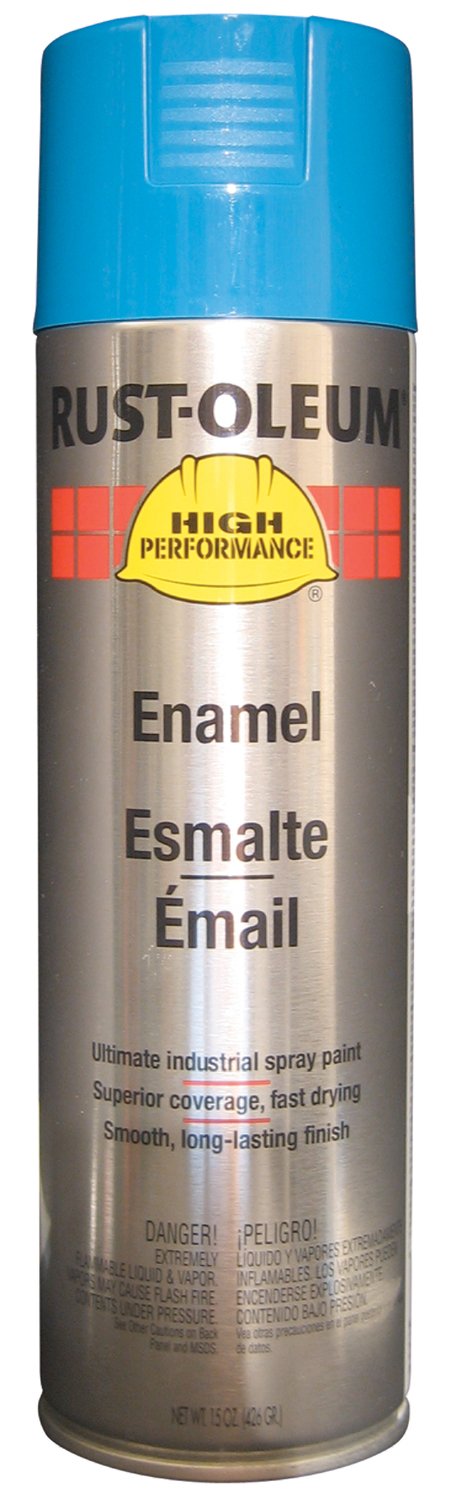 Rust-Oleum Corporation V2124838 High Performance Enamel Spray Paint-Safety Blue, 15-Ounce, 15 Ounce