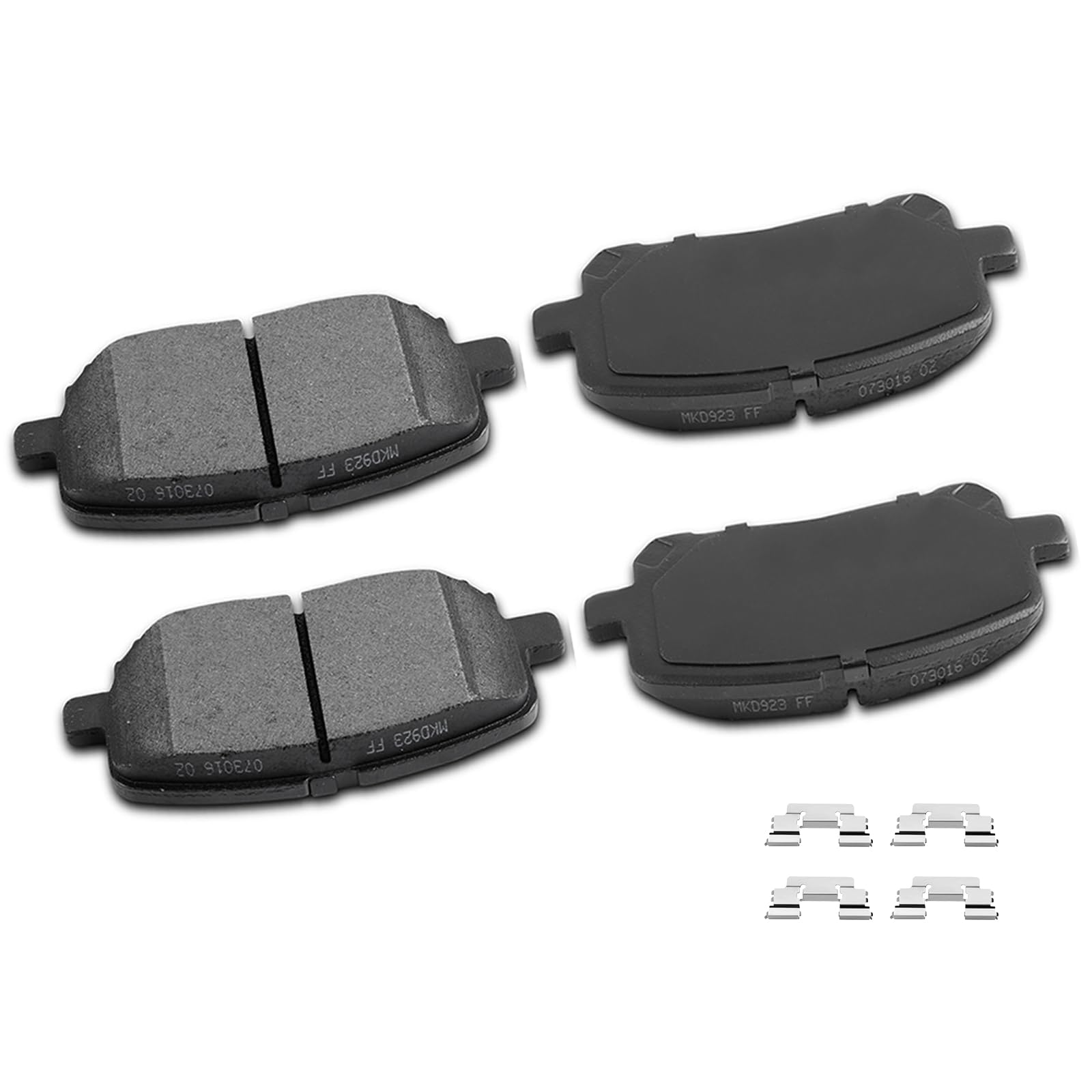 Cciyu D923 4Pcs Front Ceramic Brake Pads Kits 2003-2008 For Pontiac Vibe,2003-2008 For Toyota Corolla,2003-2008 For Toyota Matri