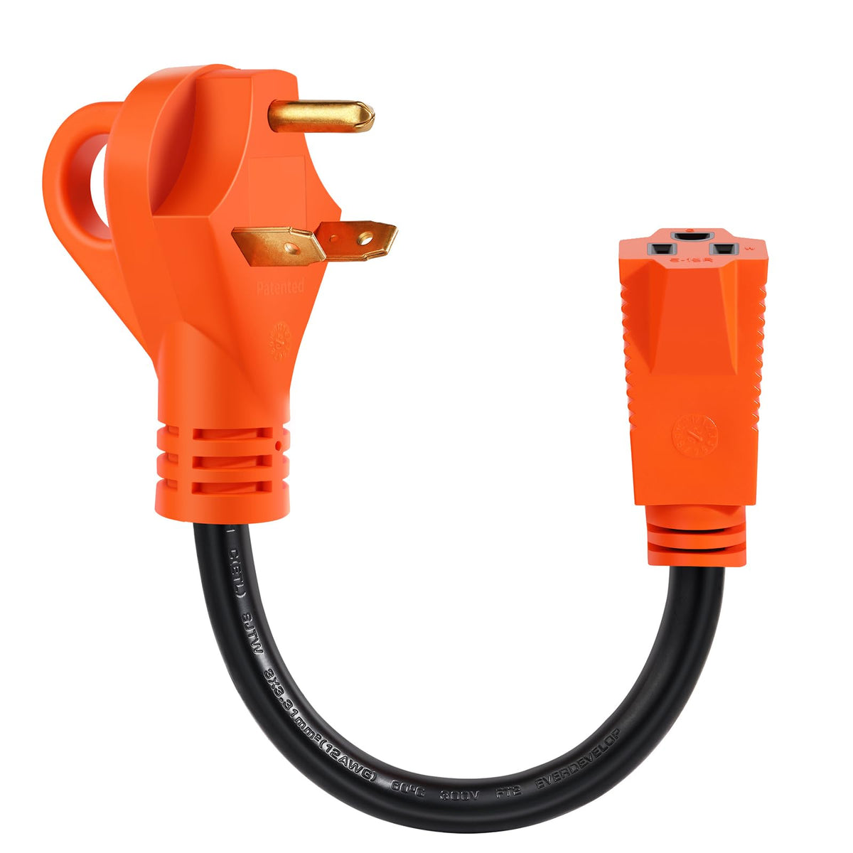 Ficstar 30 Amp To 15 Amp Rv Adapter Cord Nema Tt-30P To Nema 5-15R Electrical Power Adapter 30 Amp To 110 Volt Rv Adapter Cord 1