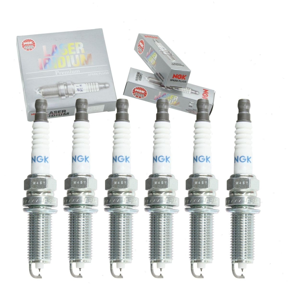 6 pc NGK Laser Iridium Spark Plugs compatible with Nissan Maxima 3.5L V6 2009-2020