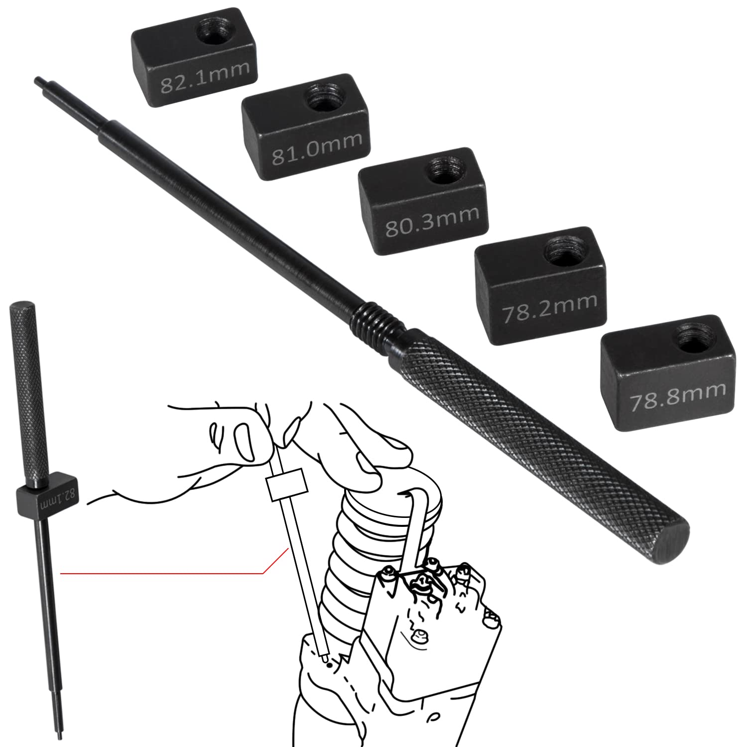 3350 Injector Height Gauge Kits For Detroit Diesel Engines Series 50 & Series 60 Similar to J-1853/J-42749/J-45002/J-39697/J-426