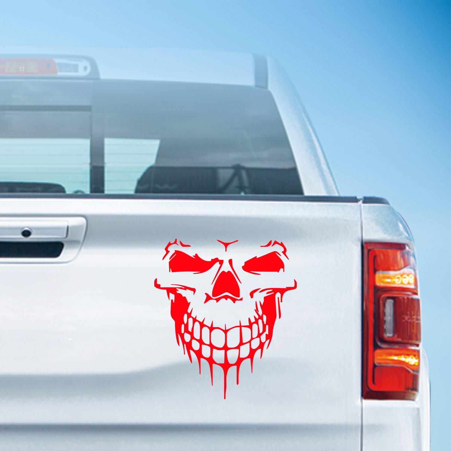 Hungmieh Skull Stickers And Decals For Car Windows, Doors And Trucks - 3D Skull Decals And Signs For Car Styling - Laser Reflect
