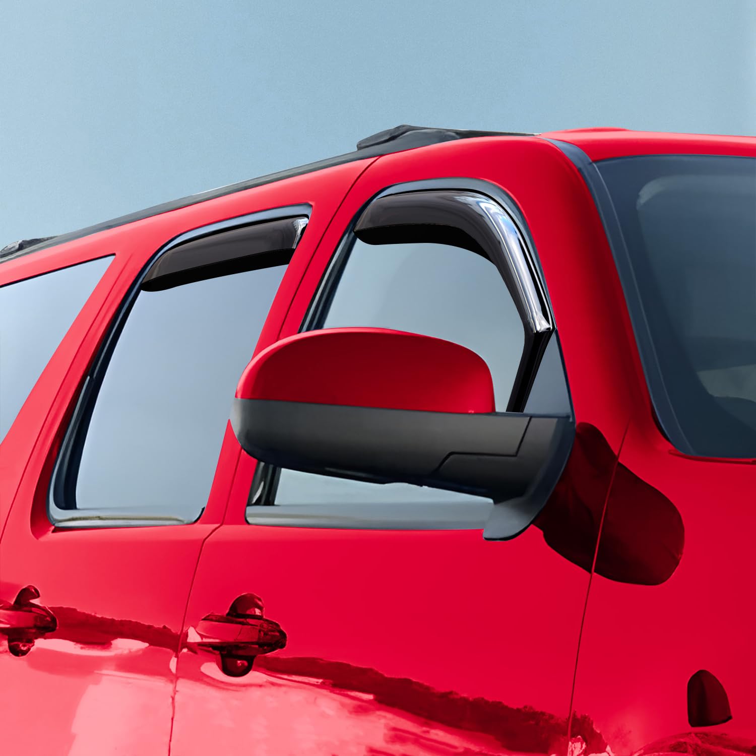 Voron Glass In-Channel Extra Durable Rain Guards For Chevrolet (Chevy) Suburban 1500 2007-2014/Suburban 2500 2007-2013, Window D