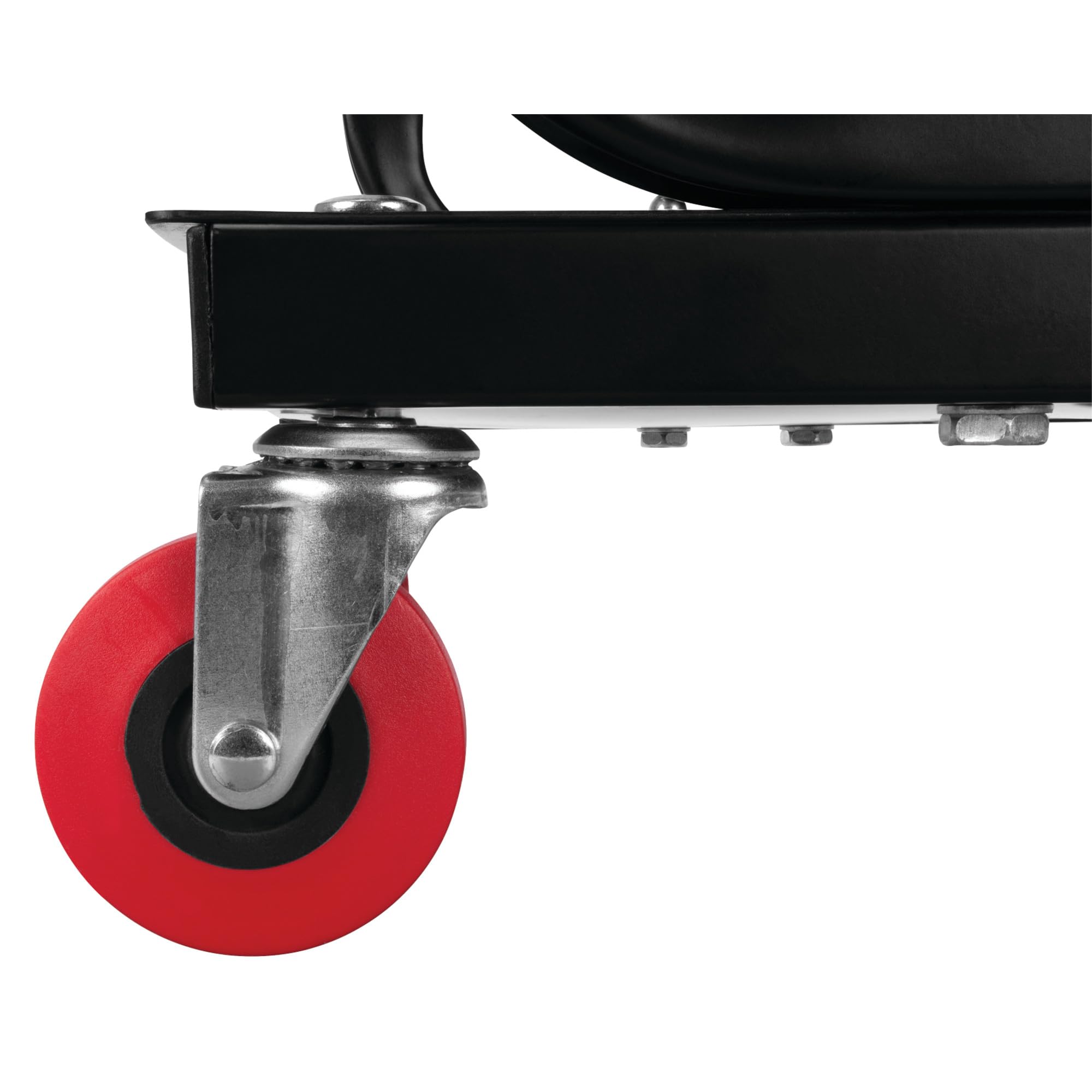 Performance Tool W85007 C-Frame Creeper Rolling Work Seat with Tool Tray for Mechanic Garages and Workshops, Black, 11.5 x 12.5-inch Tray