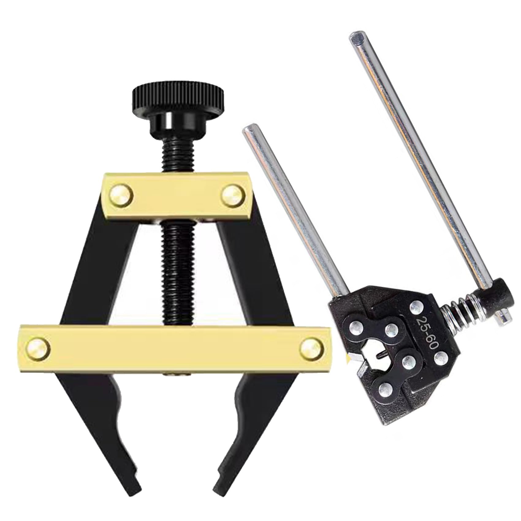 Roller Chain Breaker Cutter Chain Holder Puller Disassembly Tools Kit #25-60 Chains Replacement Set for Bicycle Motorcycle Go Ka