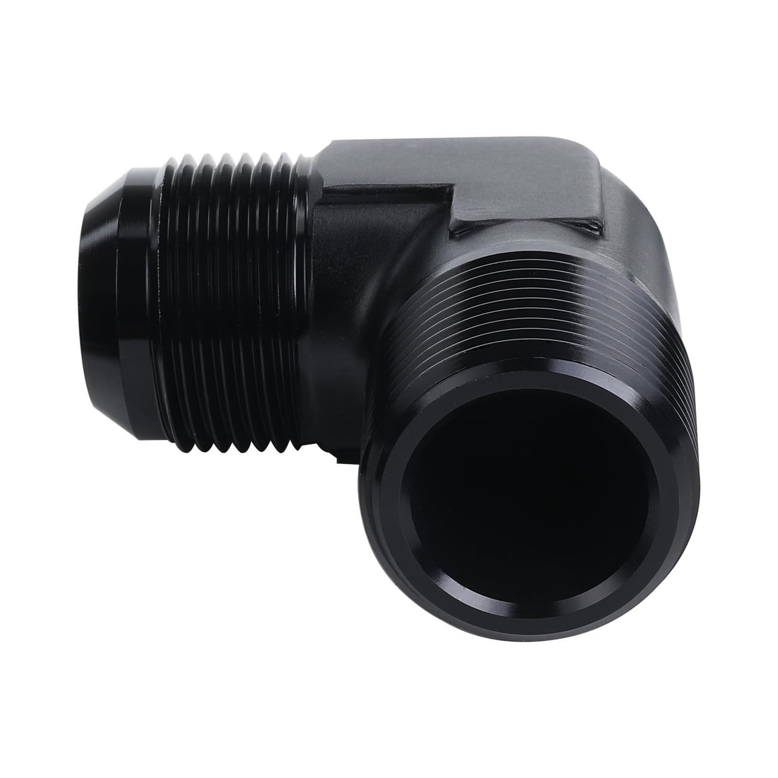 Ac Performance 90 Degree Elbow -16 An Male To 1'' Npt Male Fitting Adapter Connector Aluminum Black