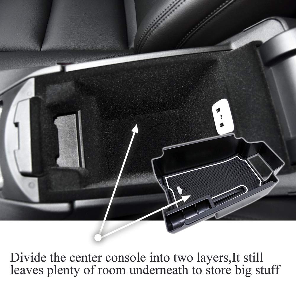 Vesul Center Console Organizer Armrest Storage Tray Compatible With Cadillac Xt5 2017 2018 2019 Abs Insert Organizer Glove Palle