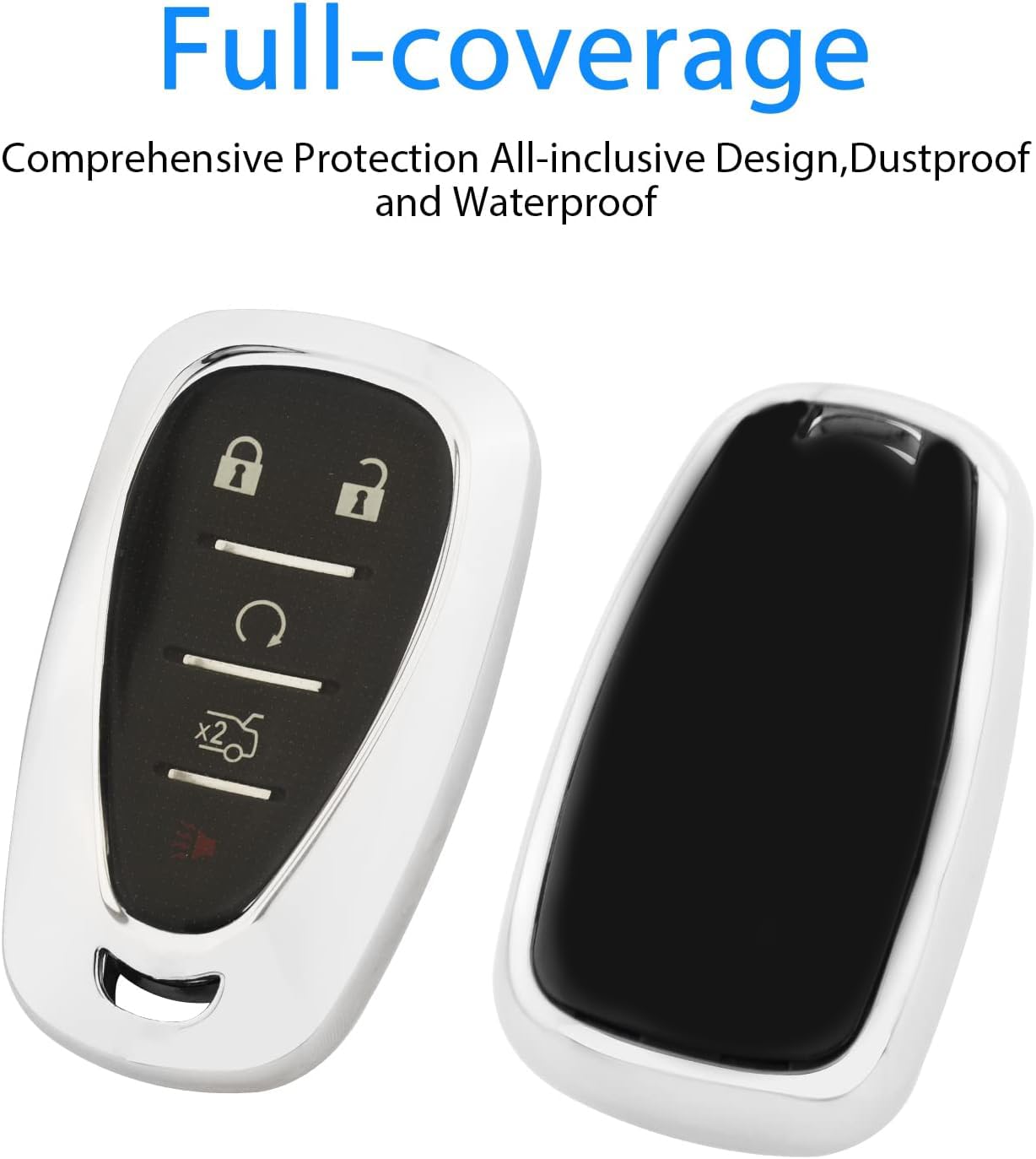 Xiyang Trade For Chevy Key Fob Cover With Keychain,Soft Tpu Full Protection Key Shell Case For Chevy Malibu Camaro Blazer Cruze