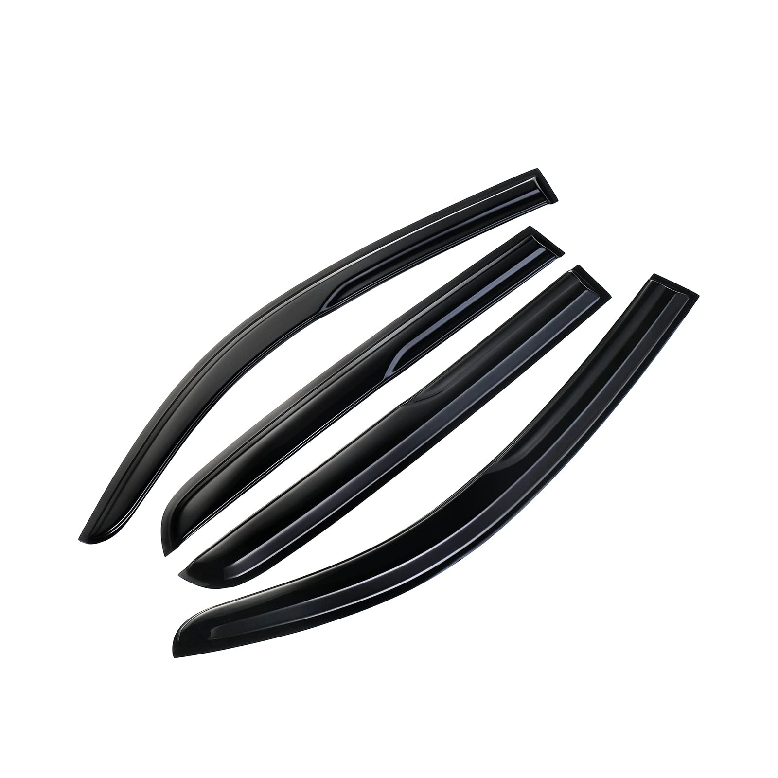 Arokzn 94768 Original Sunproof Waterproof Side Window Visor,4pcs Tape-On Rain Guards Set Compatible with 2016-2022 Toyota Tacoma