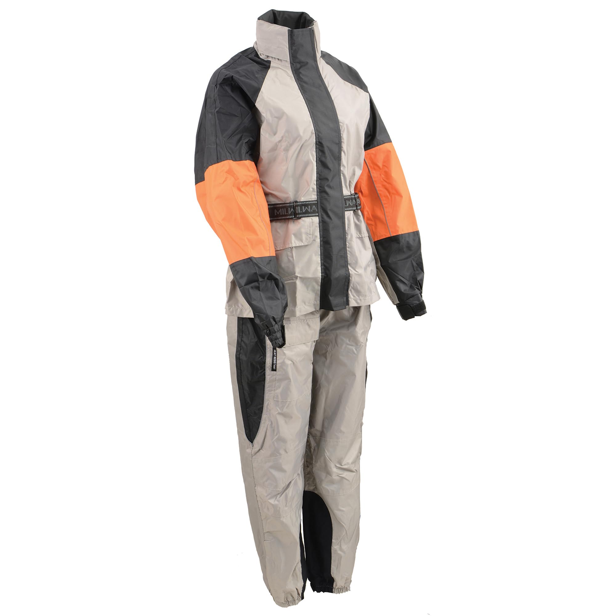 NexGen SH2217 Mens Orange and Silver Oxford Water-Resistant Rain Suit - 5X-Large