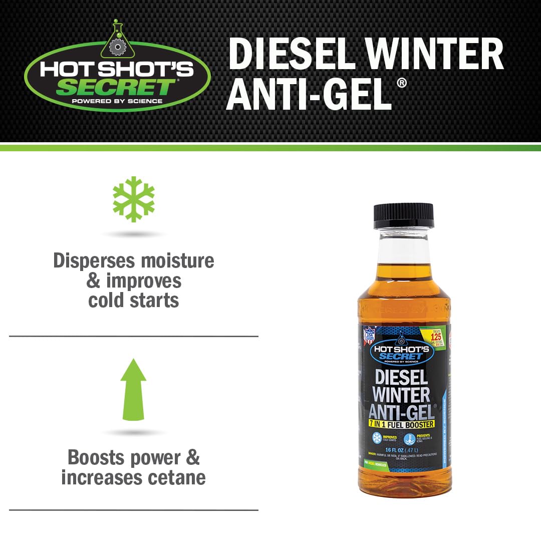 Hot Shot'S Secret Diesel Winter Anti-Gel 16 Ounce Round Bottle, Amber (P403316Z)