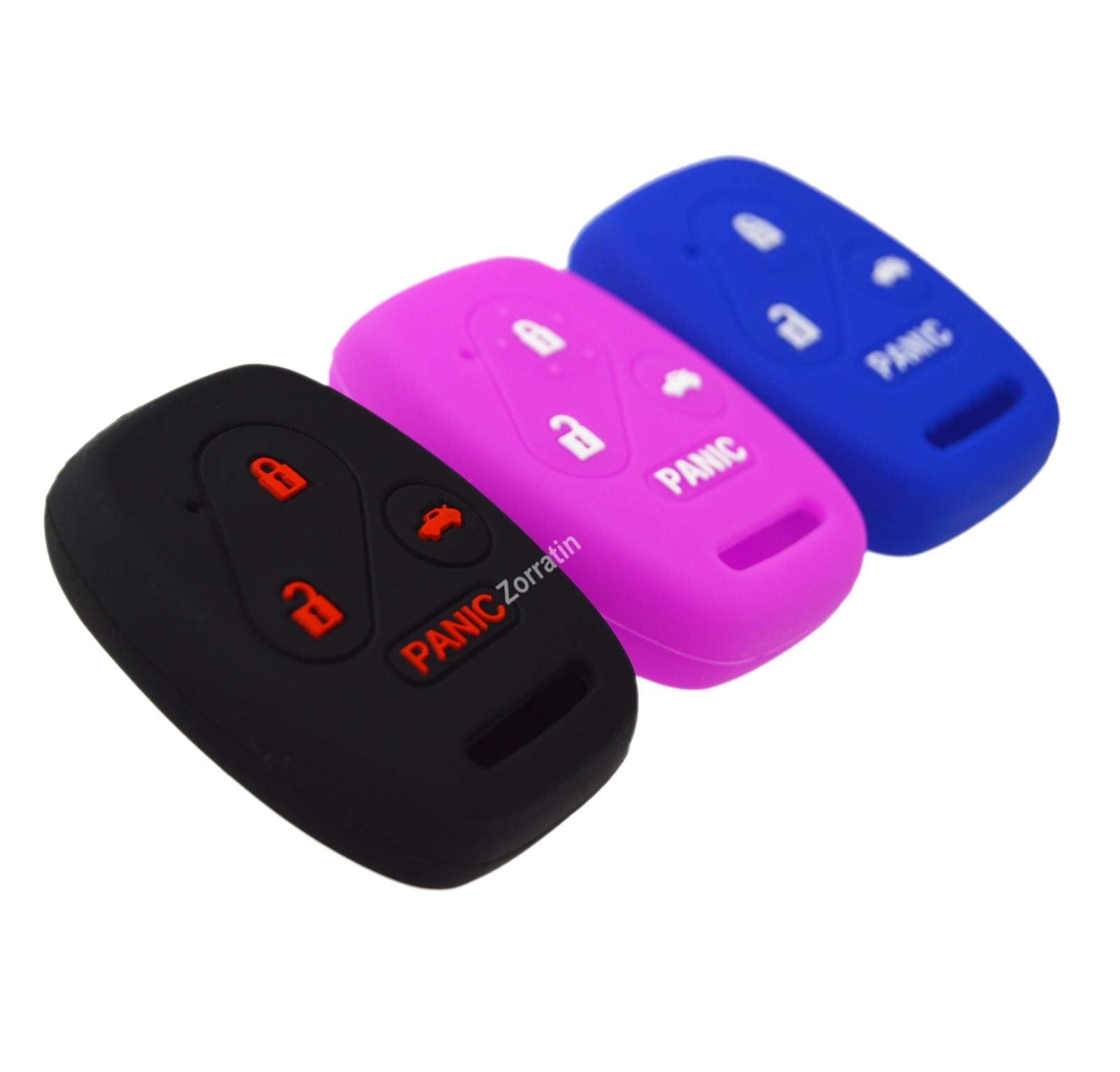 Silicone Remote Key Fob Cover Protector Compatible with Honda Accord Crosstour CR-V Civic Element Pilot 3+1 4 Buttons
