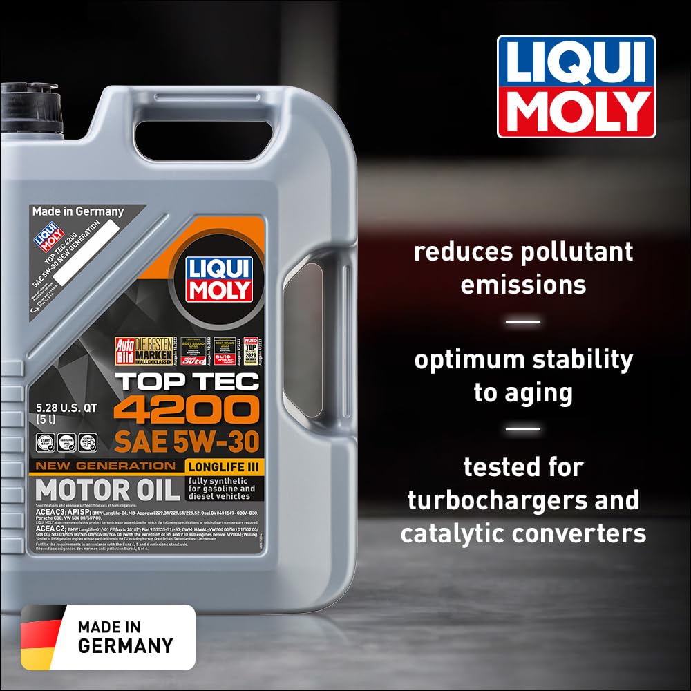 Liqui Moly Top Tec 4200 Sae 5W-30 New Generation | 5 L | Fully Synthetic Engine Oil | Sku: 2011