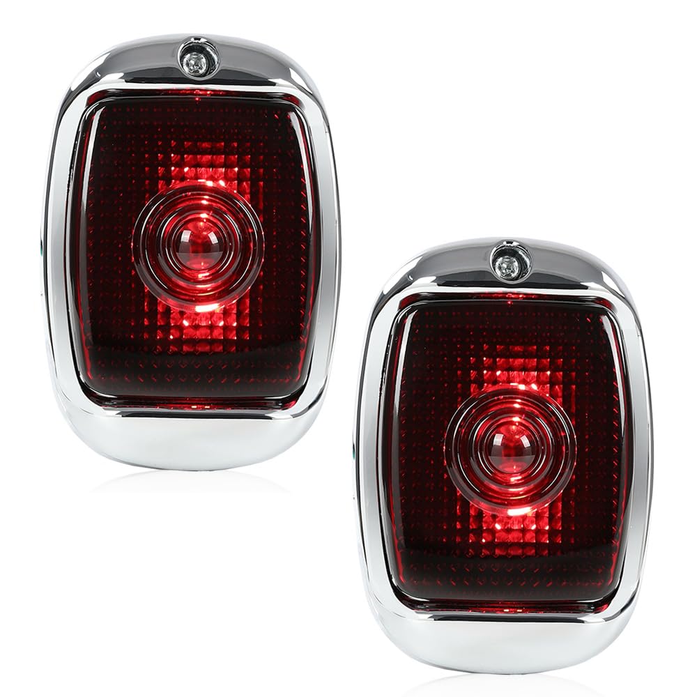 LQI Tail Lights Assembly Compatible with Chevy First Series Pickup Truck 1942-1953 Left & Right Rear Brake Lamps Assembly Luces 